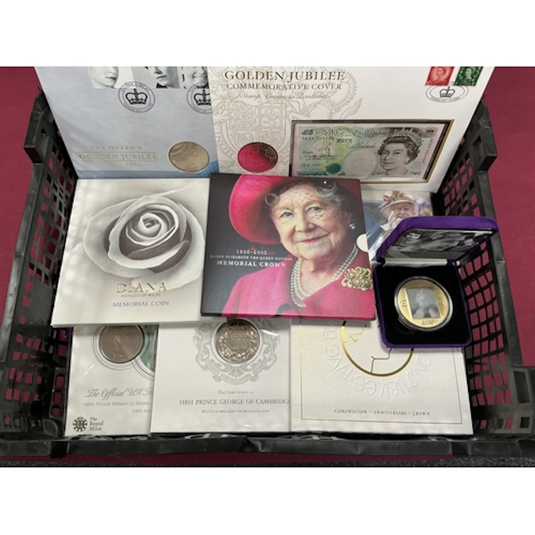 Collection Of Royal Mint UK Royal Family Themed Commemorativ...