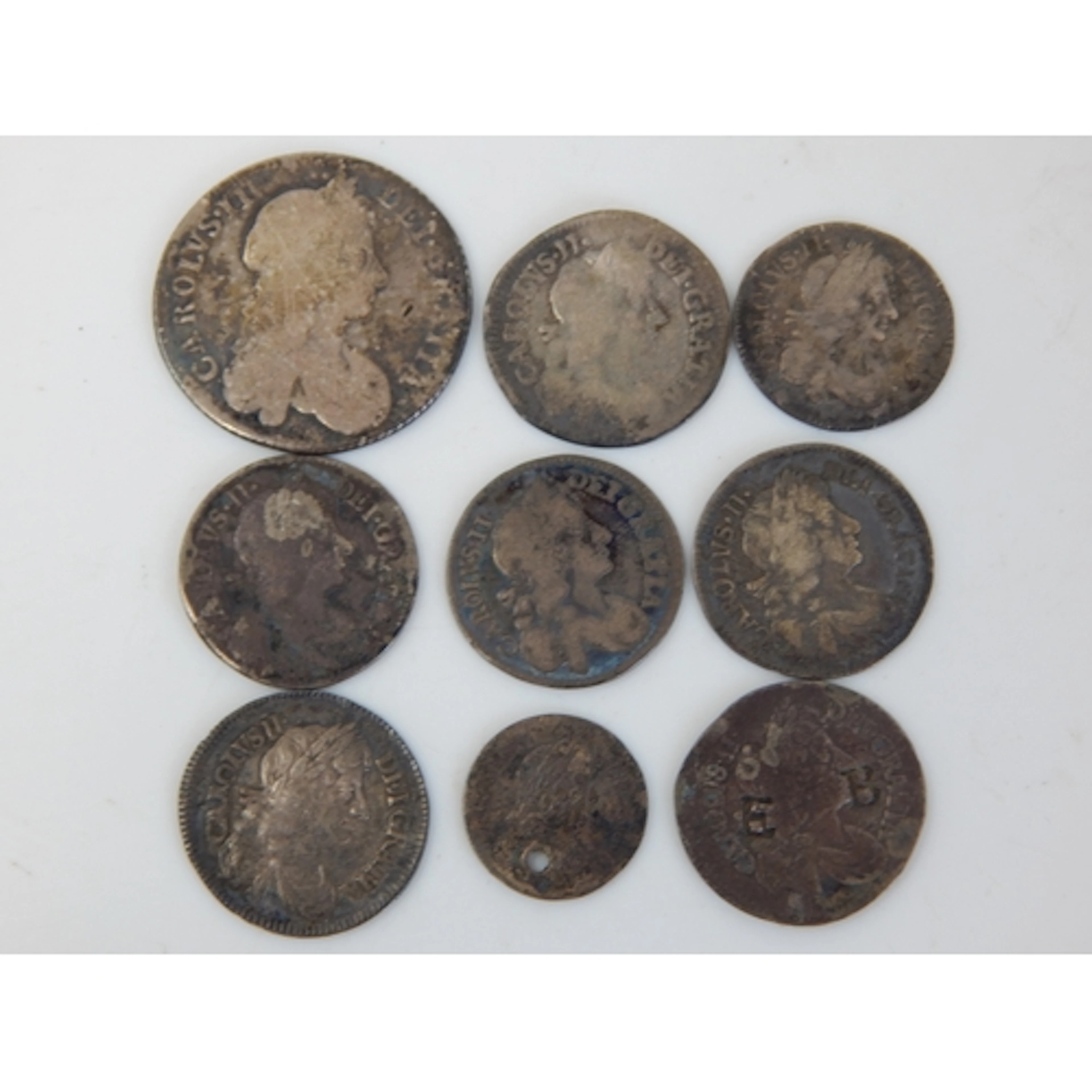 A Hoard of Charles II Silver Coins: Various Dates & Conditio...