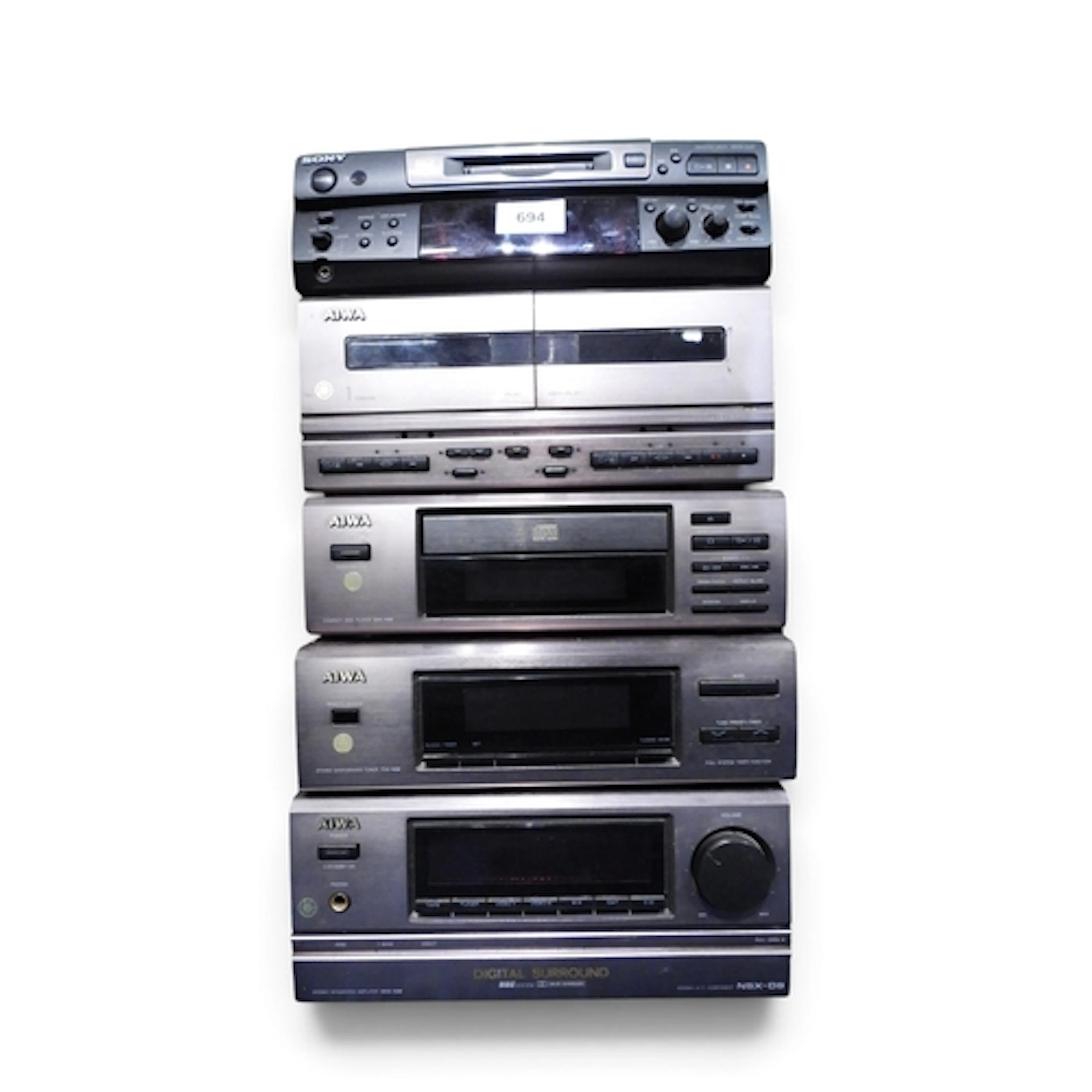 STEREO SYSTEM - AIWA NSX-D9 four part stereo system and Sony...
