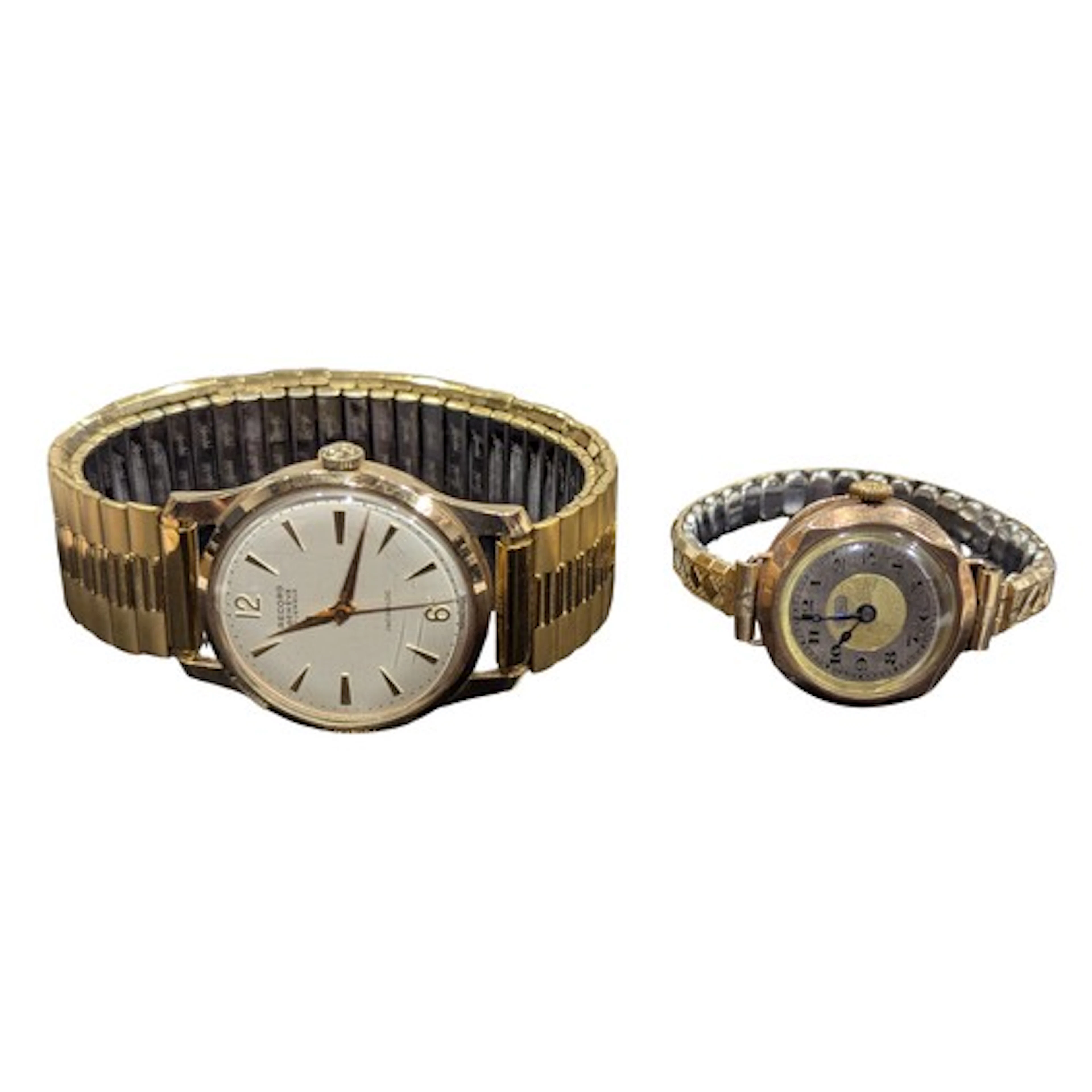 A Record Watch Co. Genève gentleman's 9ct gold long service ...