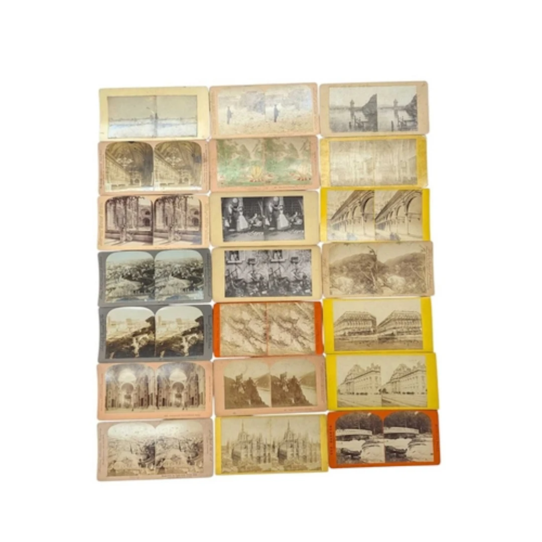A collection of 19th & 20th century stereocards / stereo...