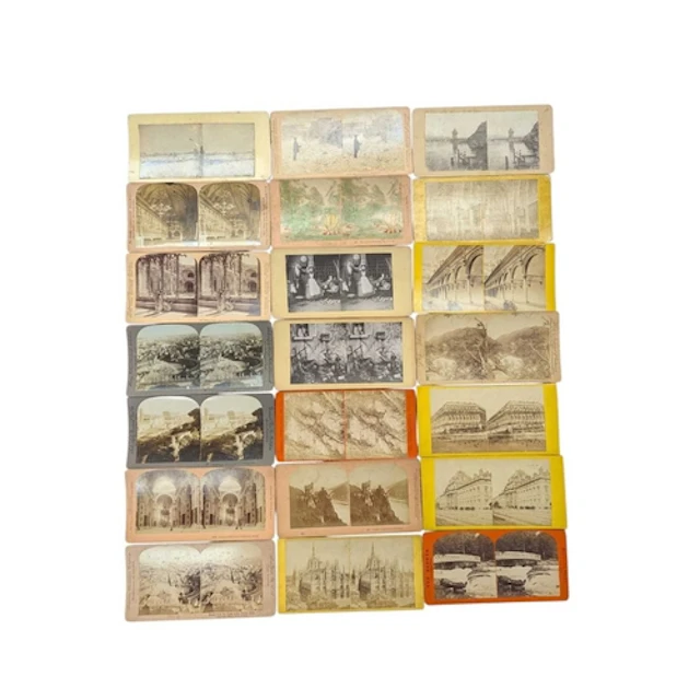 A collection of 19th & 20th century stereocards / stereo...
