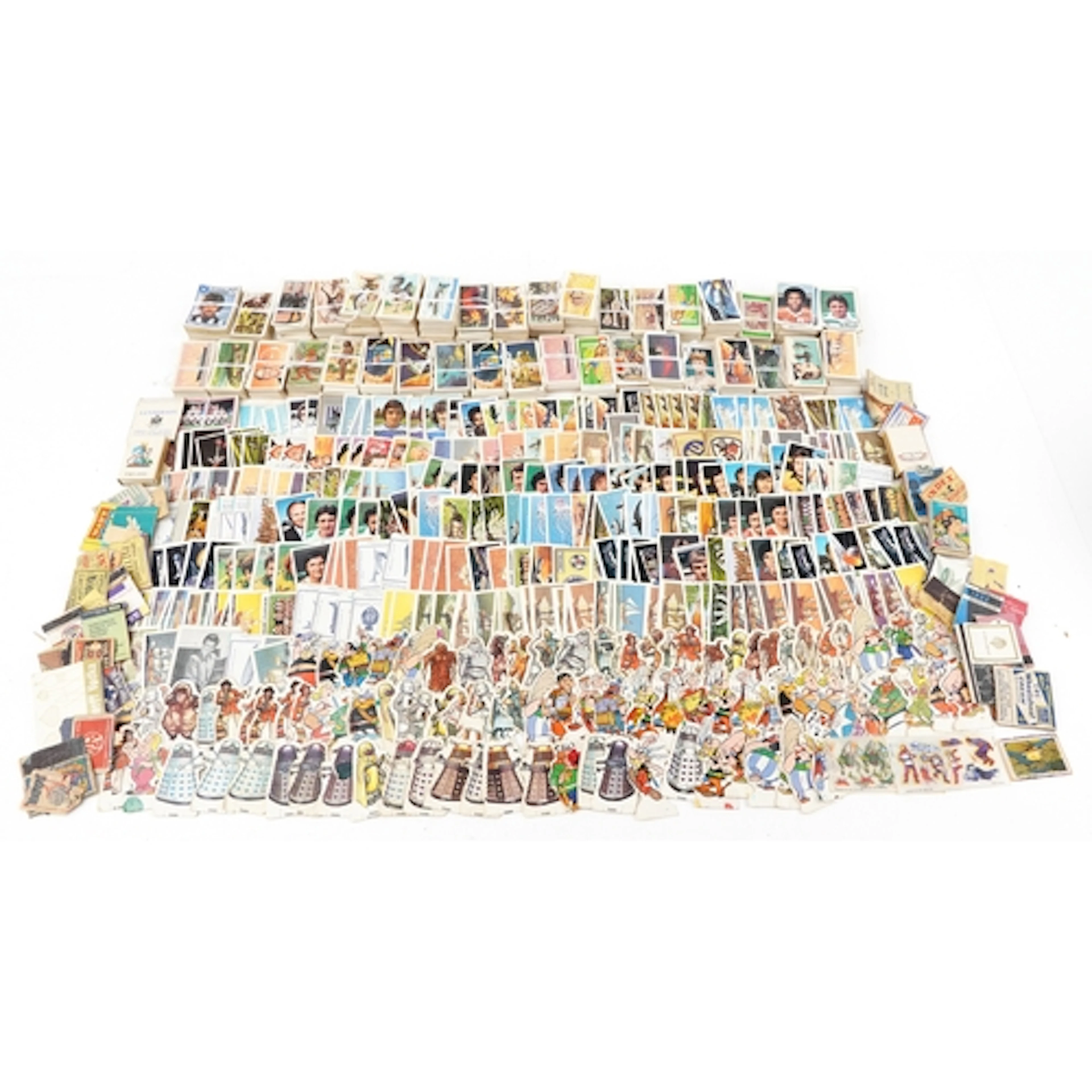 A large collection of vintage, tea cards and Panini football...