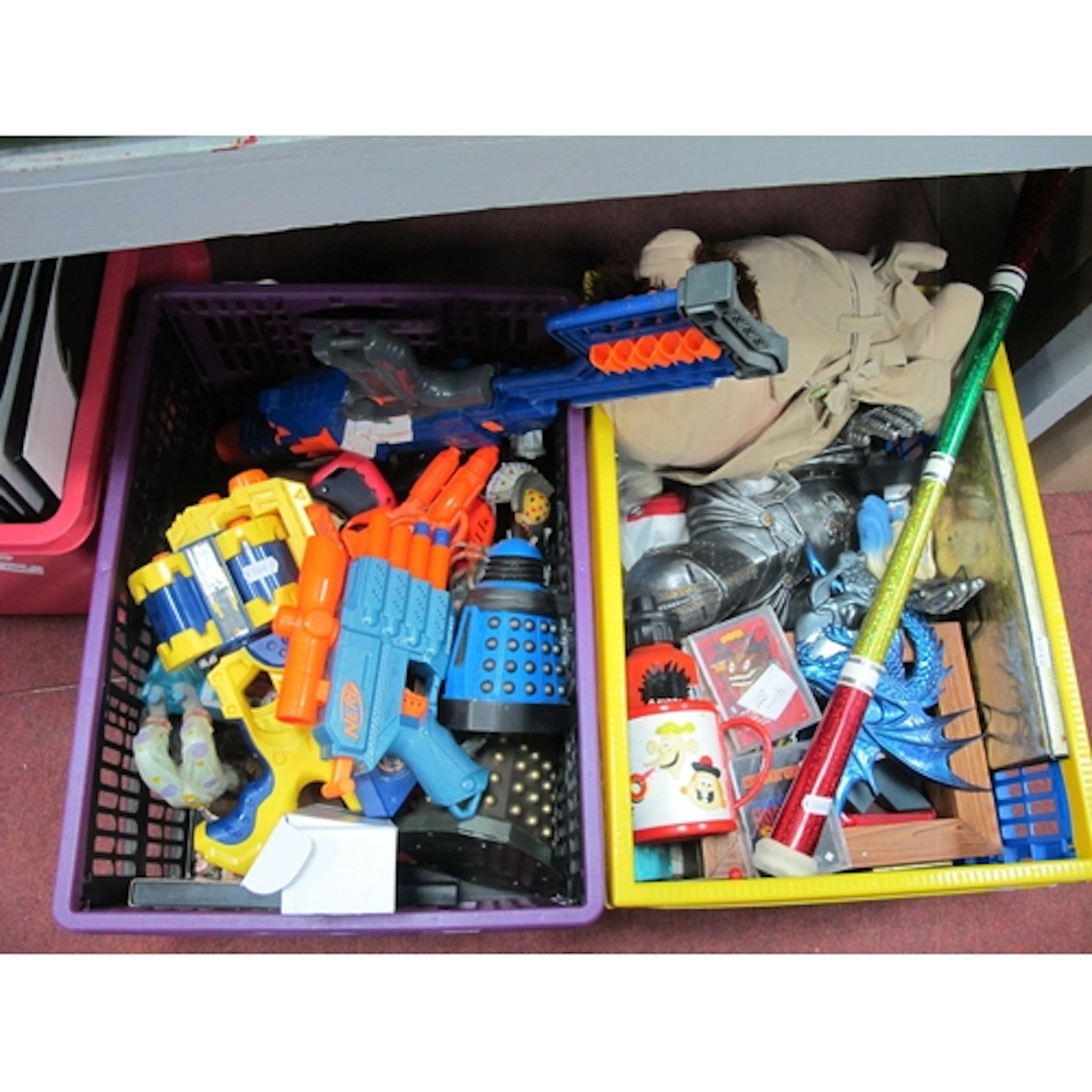 Toys and pop culture memorabilia, including binder of vintag...