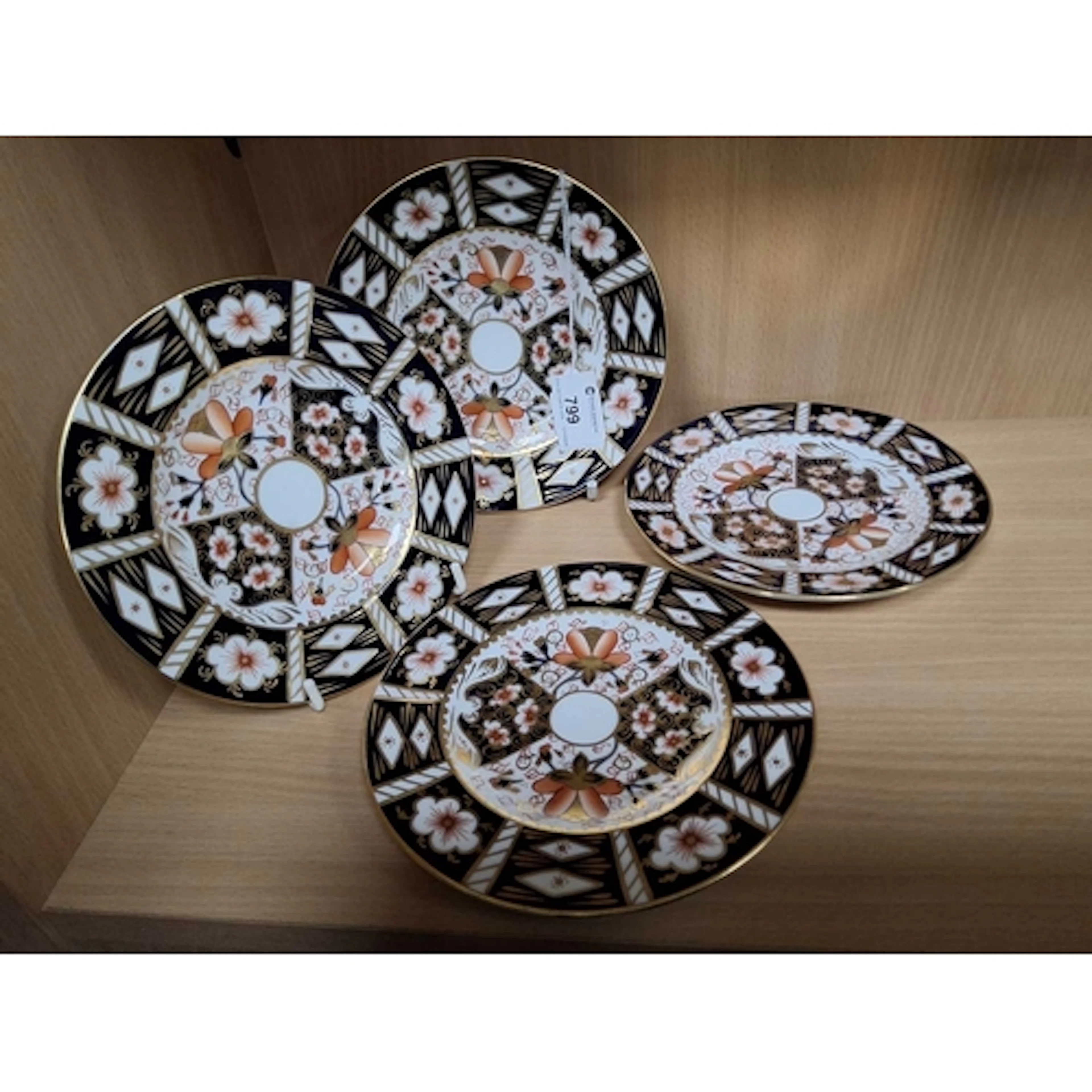 FOUR ROYAL CROWN DERBY IMARI PLATES, in pattern 2451, diamet...