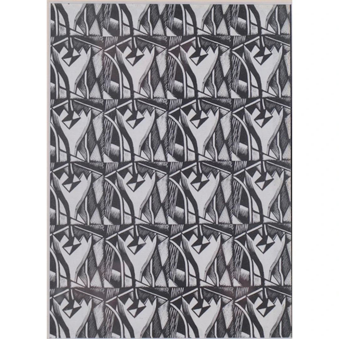 Paul Nash (1889-1946), period pattern paper lithographed fro...