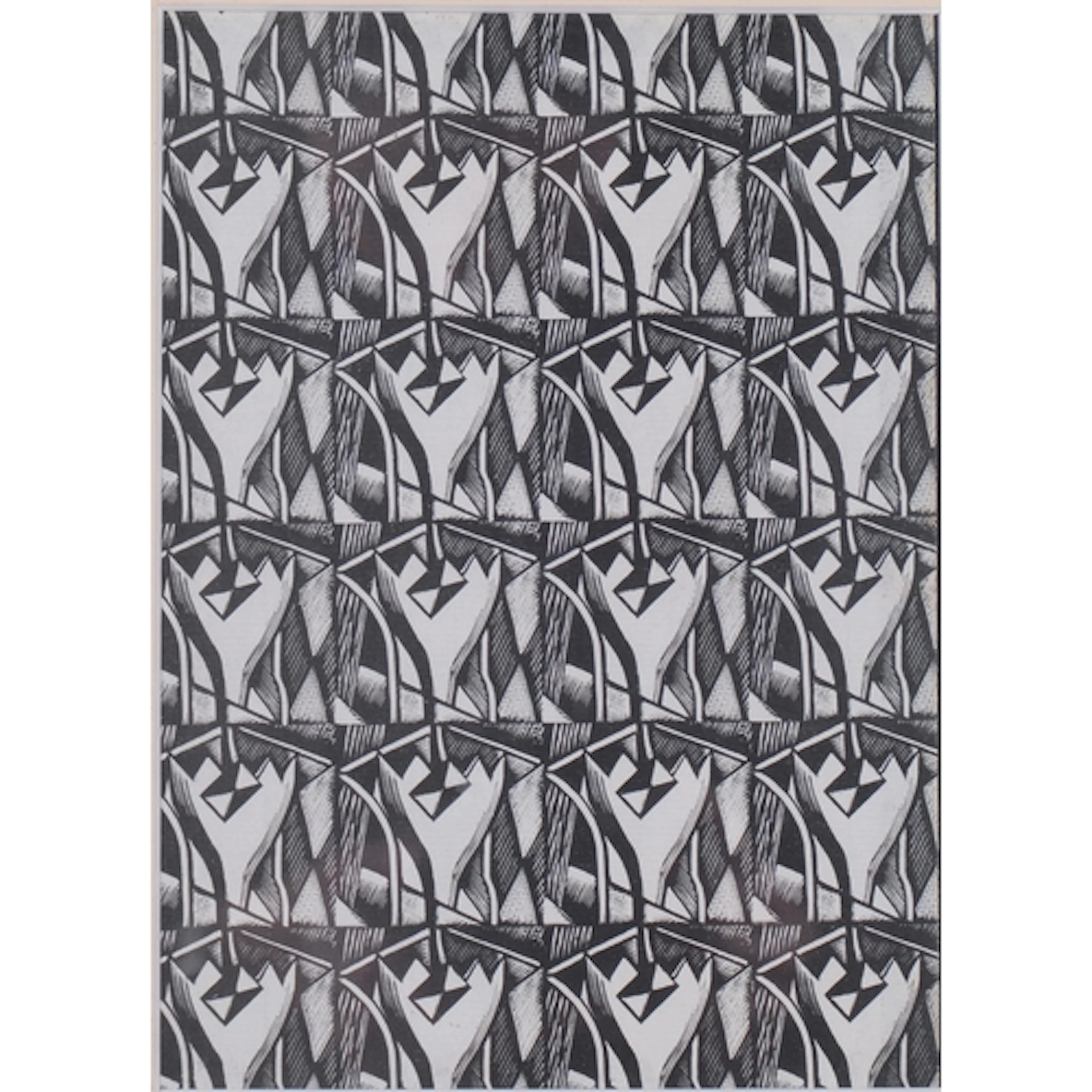 Paul Nash (1889-1946), period pattern paper lithographed fro...