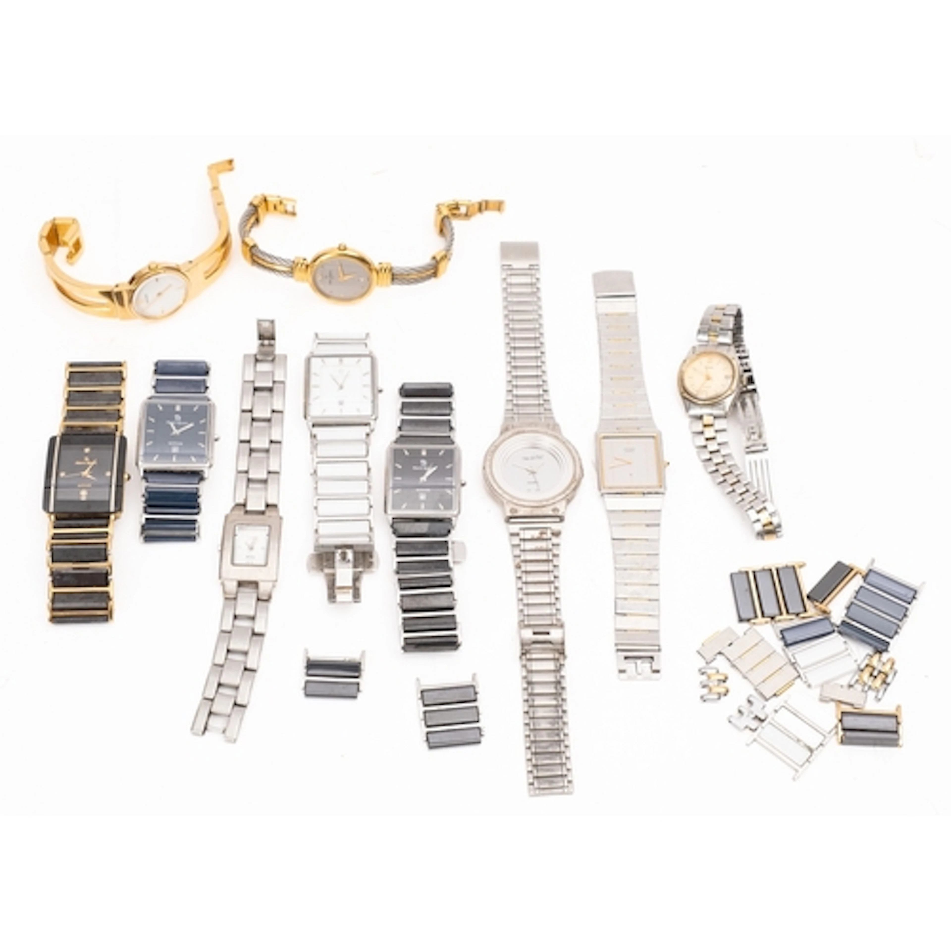 A group of five Pierre Renoir wrist watches. Together with a...