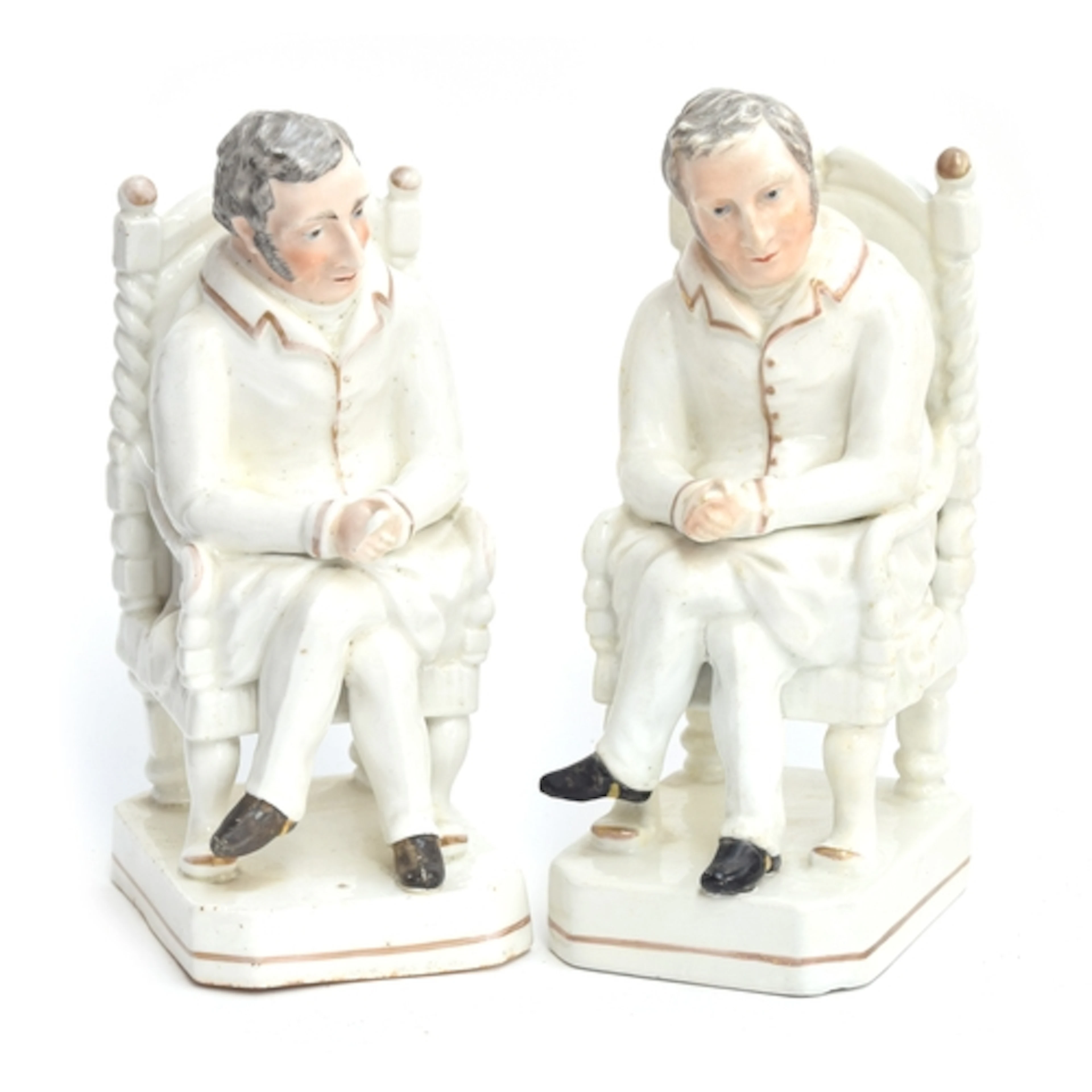 A pair of 19th century Staffordshire figures of the Duke of ...