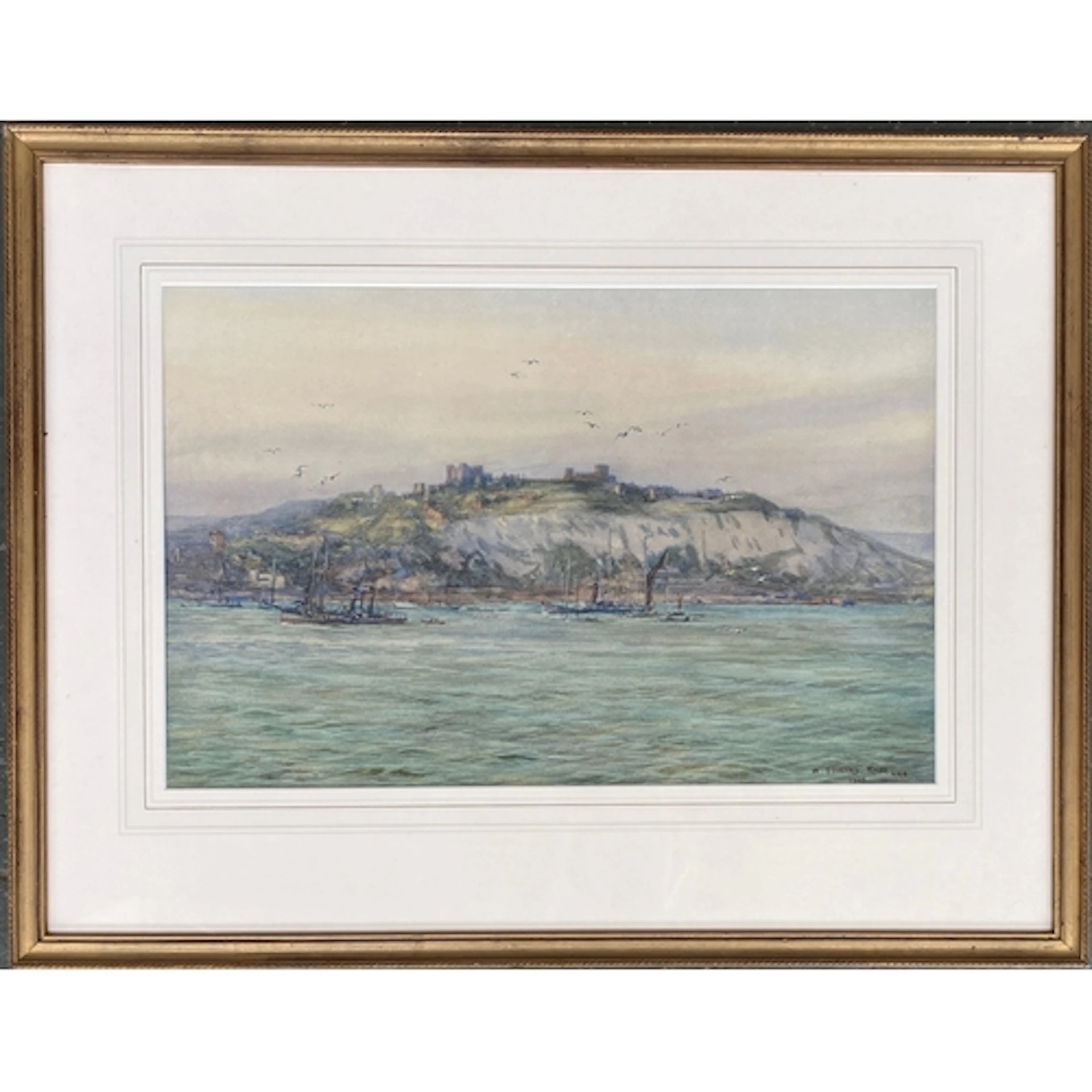 William Edward Riley RBA (1852-1937), a coastal scene with y...