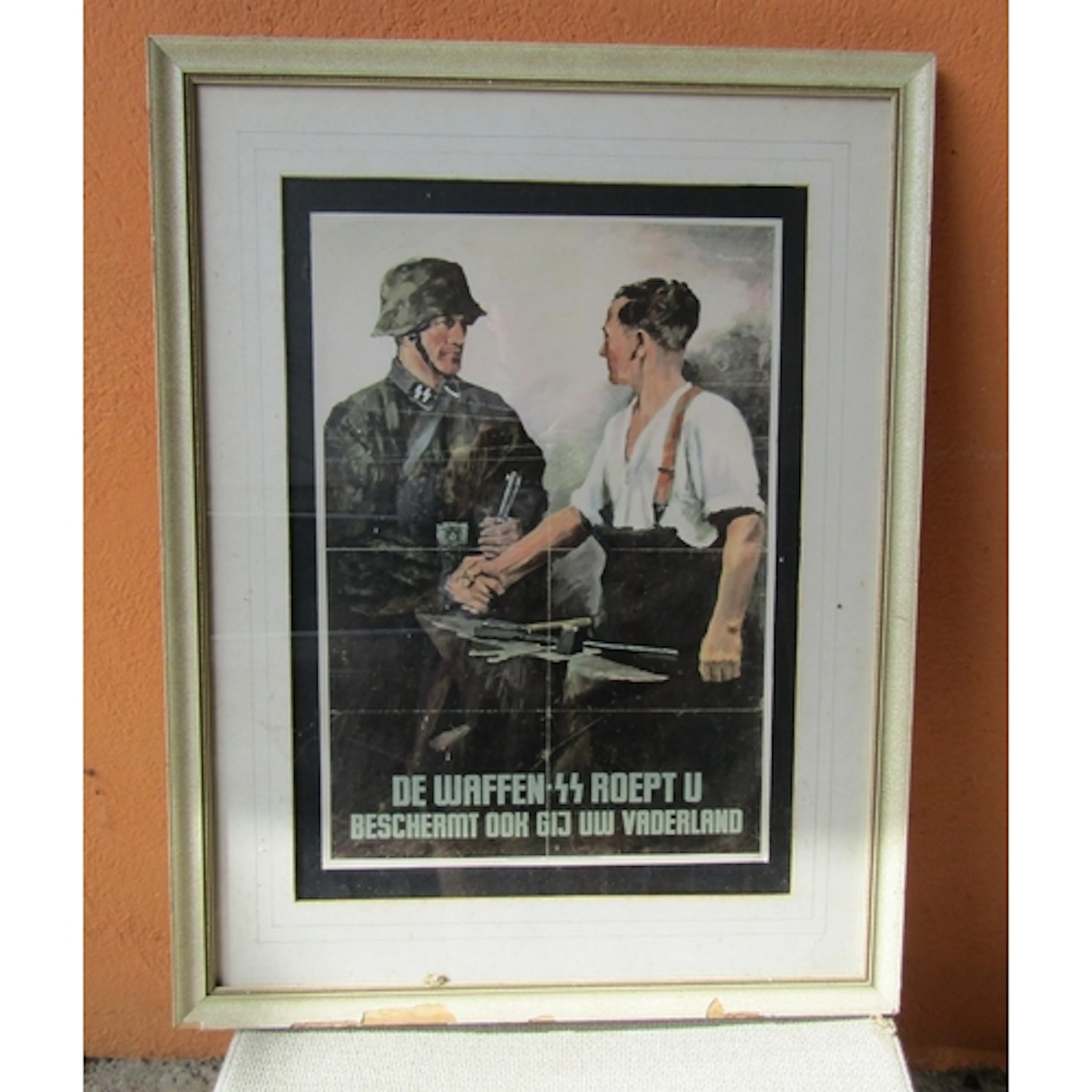 World War II German Military Interest Advertisement Framed a...