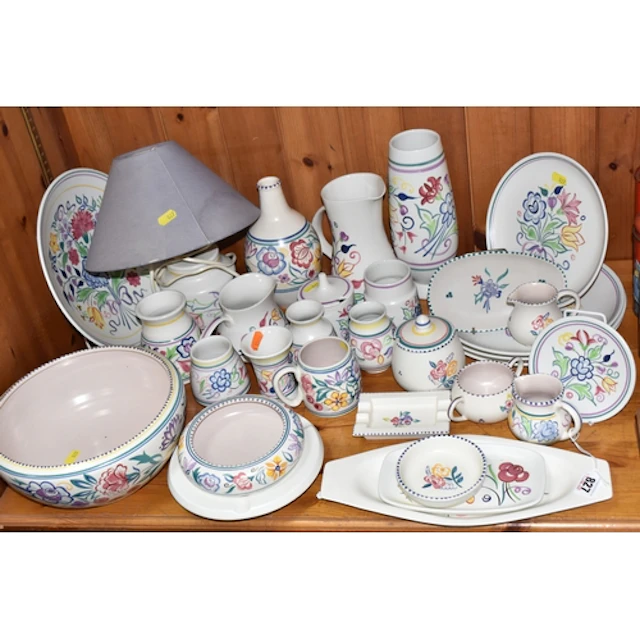 A GROUP OF POOLE POTTERY TRADITIONAL WARE, approximately thi...
