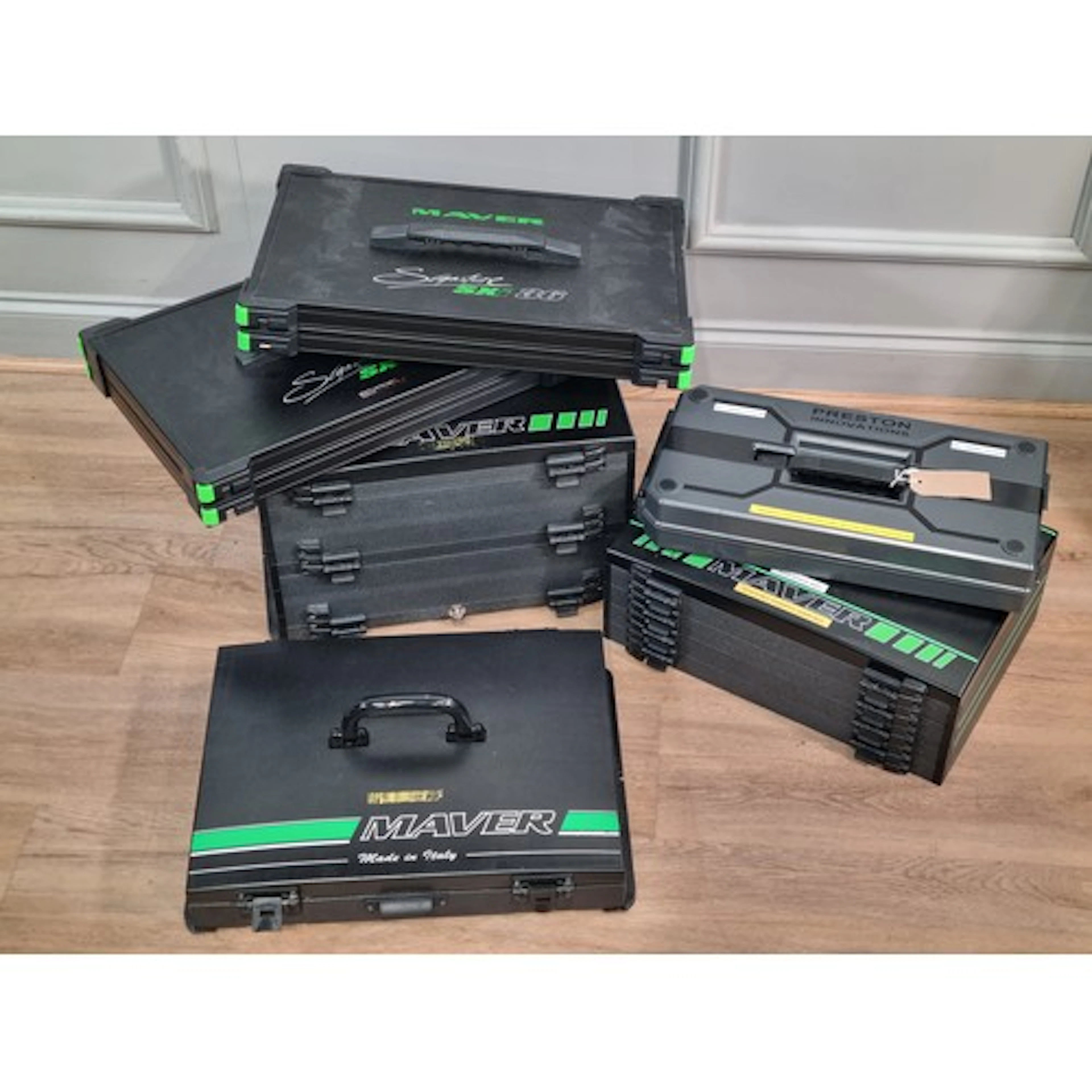 Five Maver hard cases containing a large quantity of Pole Wi...