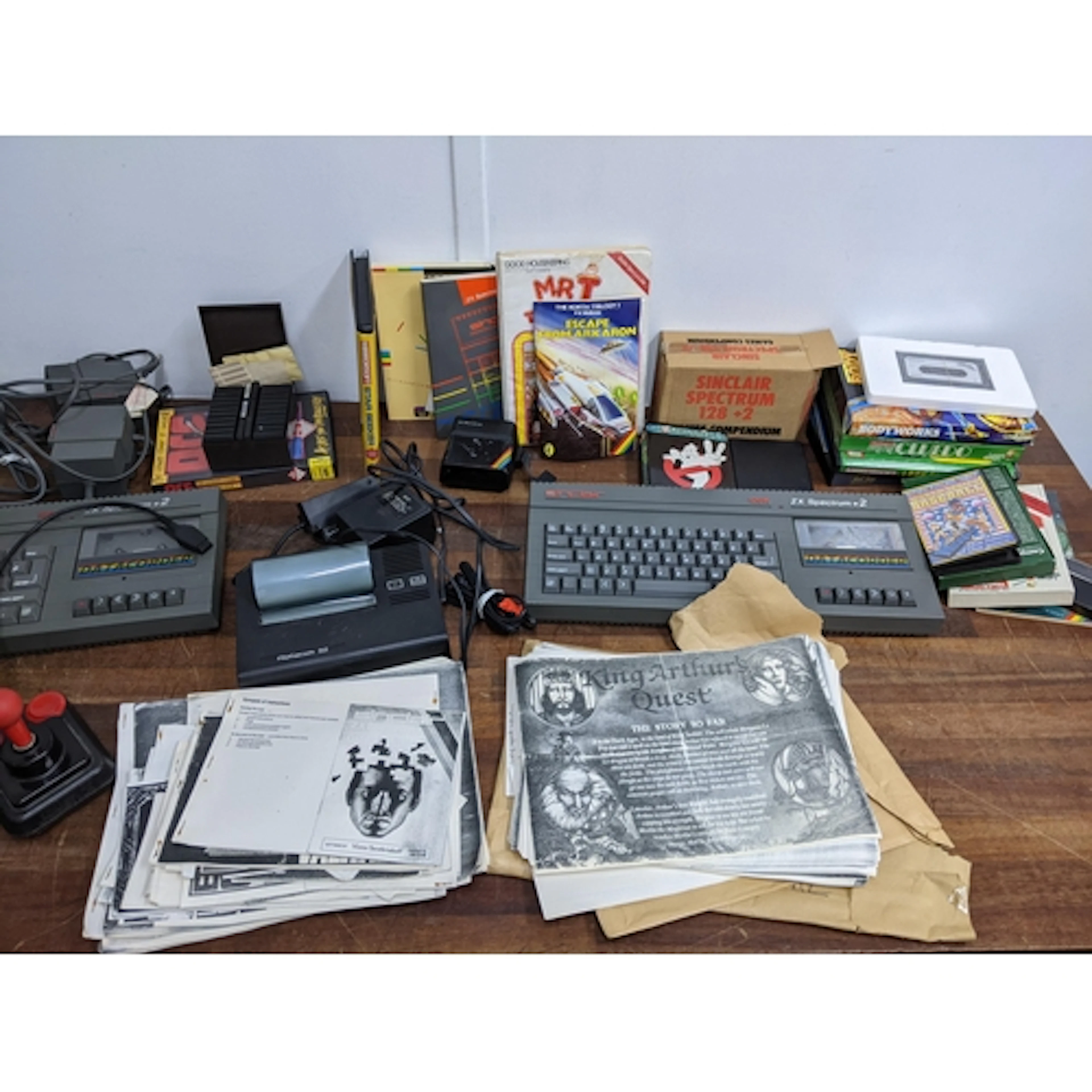 Two Sinclair ZX Spectrum and 2 computer consoles games and a...