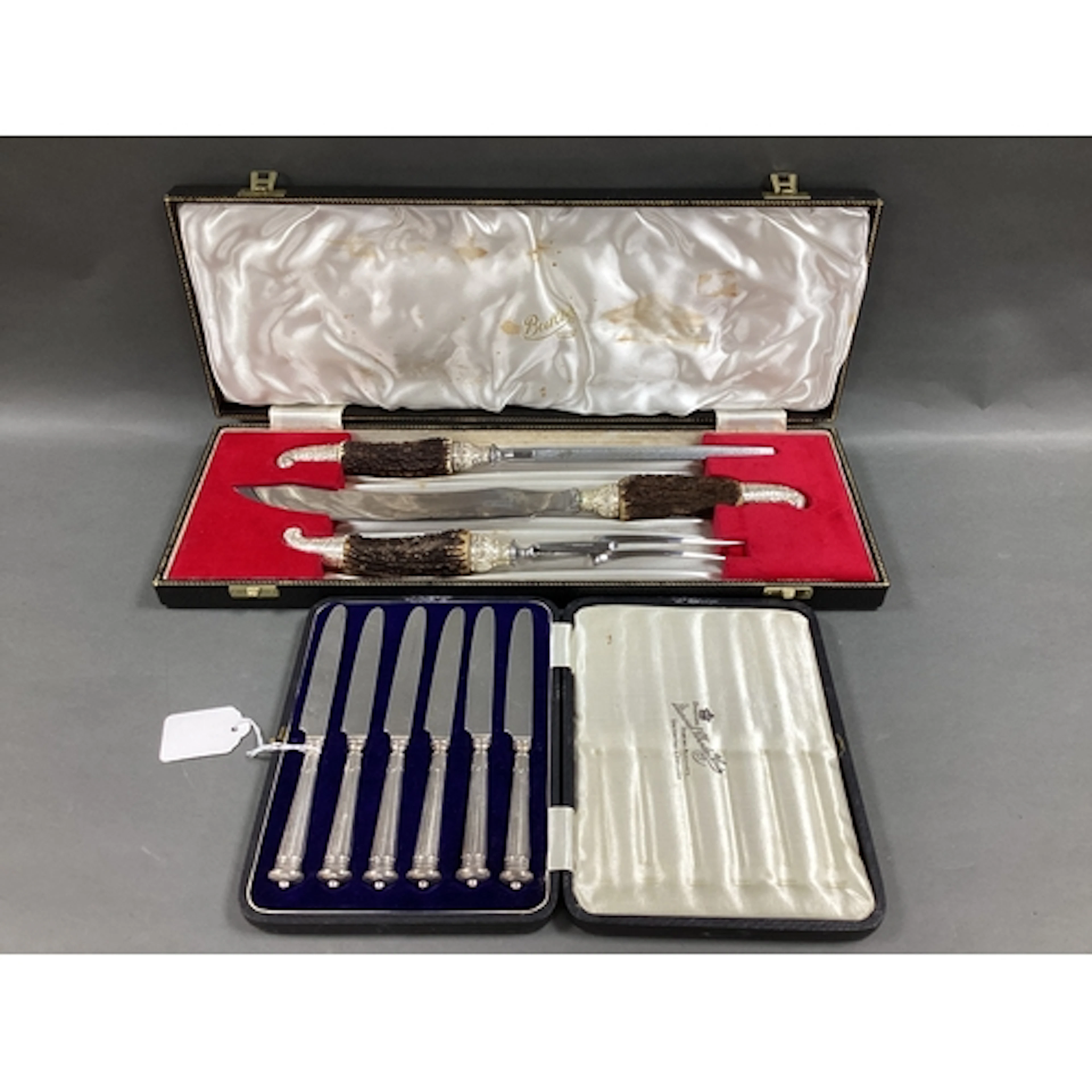 A Matched Set of Six Hallmarked Silver Handled Knives, in or...