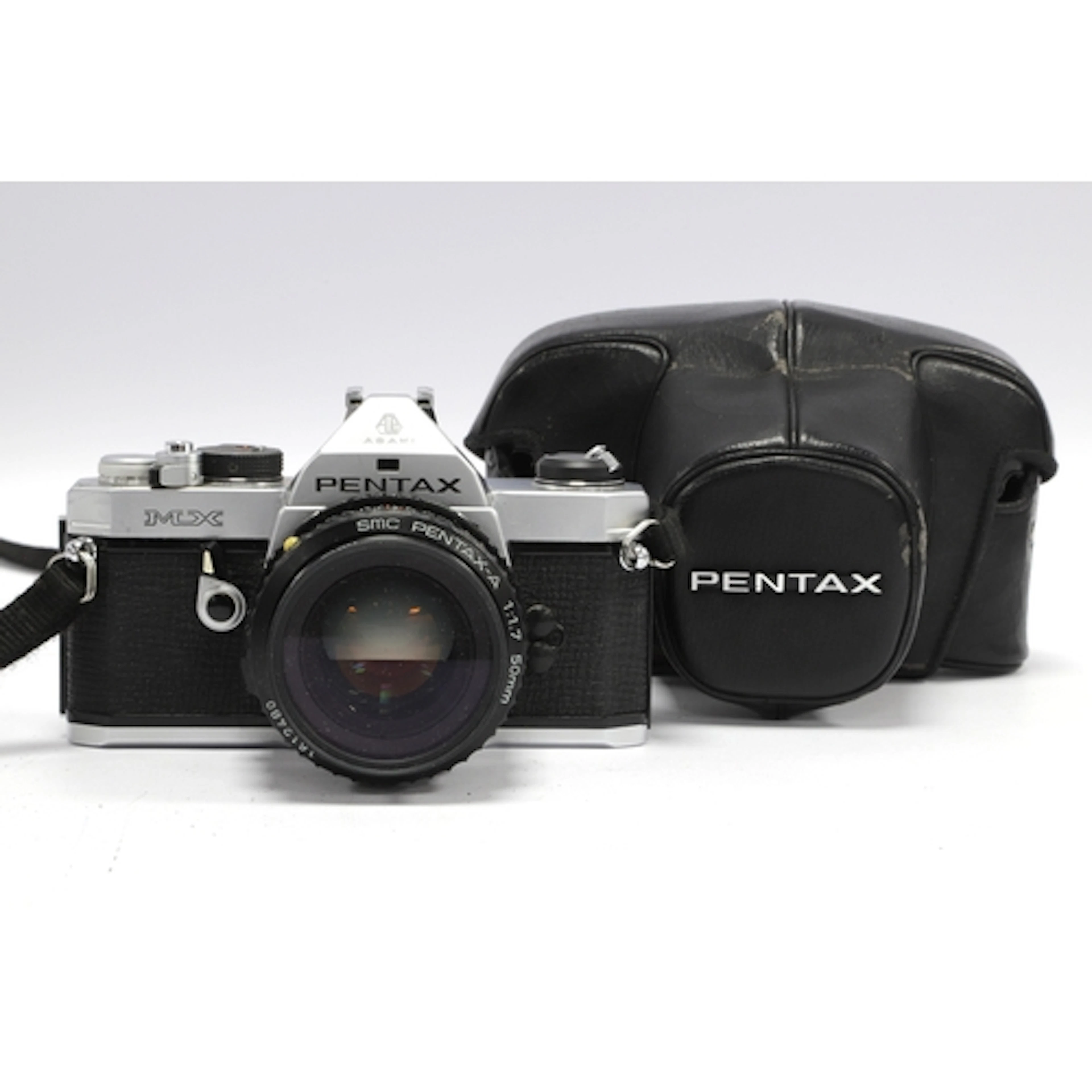 Asahi Pentax MX 35mm SLR Film Camera with attached SMC Penta...