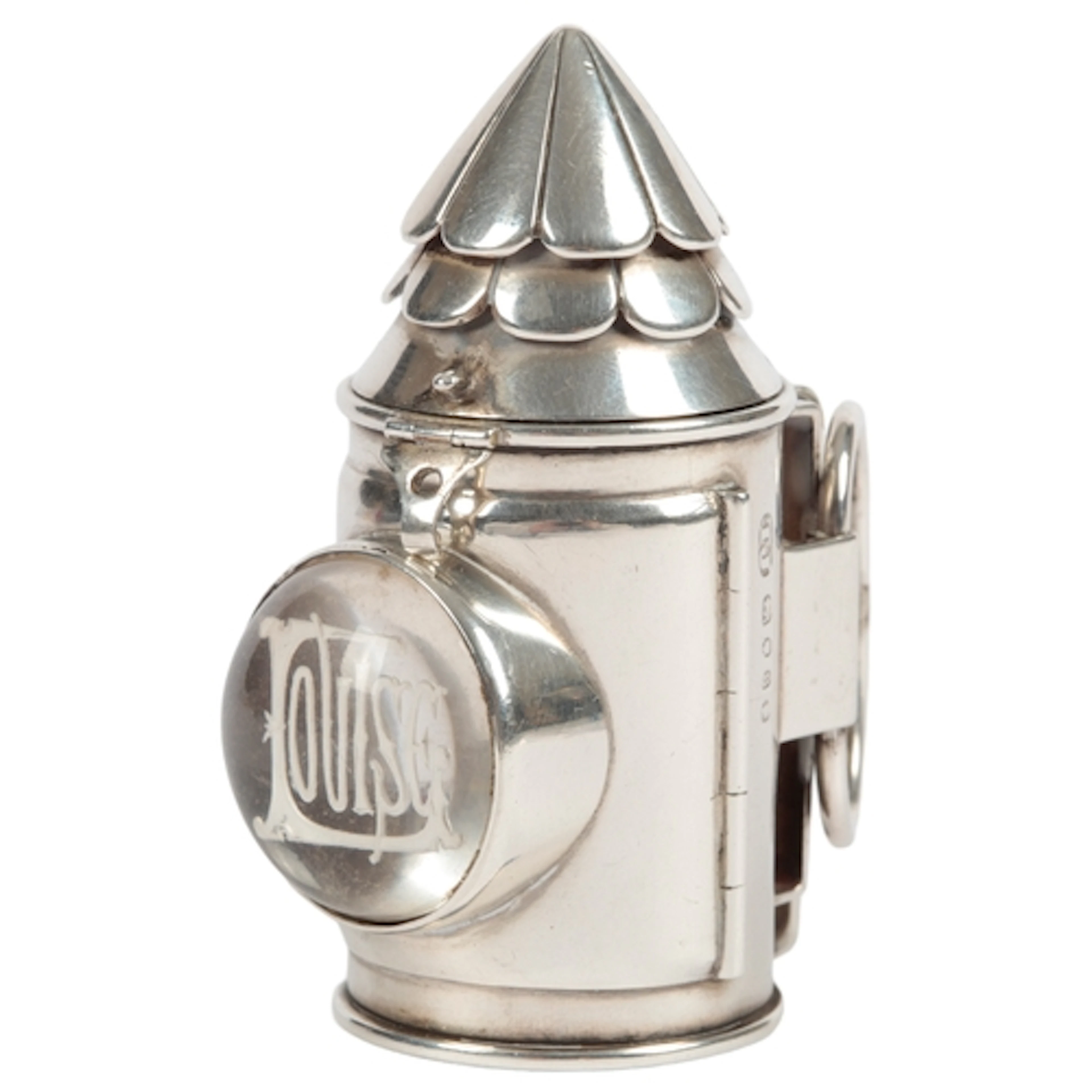 A Victorian novelty silver combination etui/vinaigrette, mod...