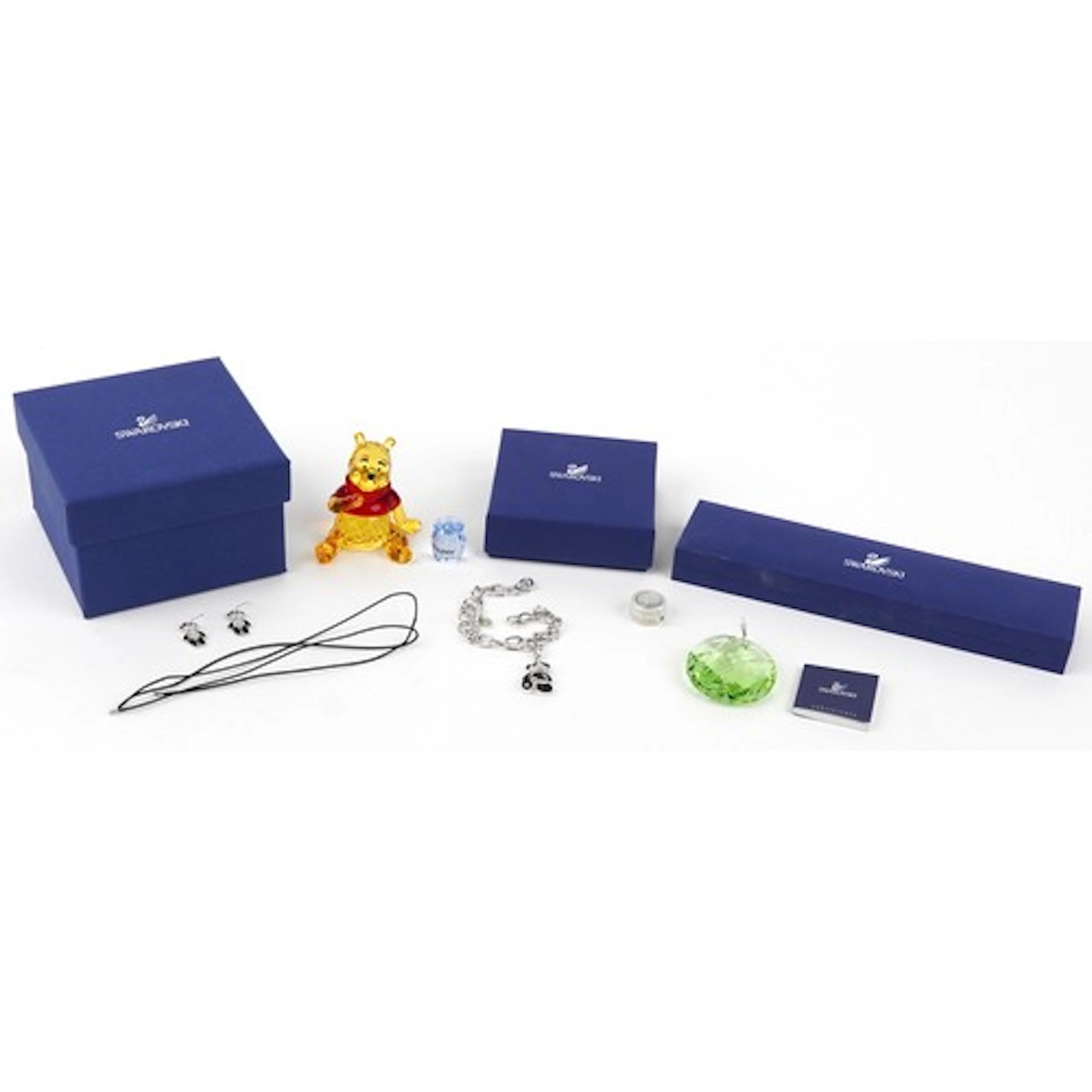 Swarovski coloured crystal study of Winnie the Pooh with a '...