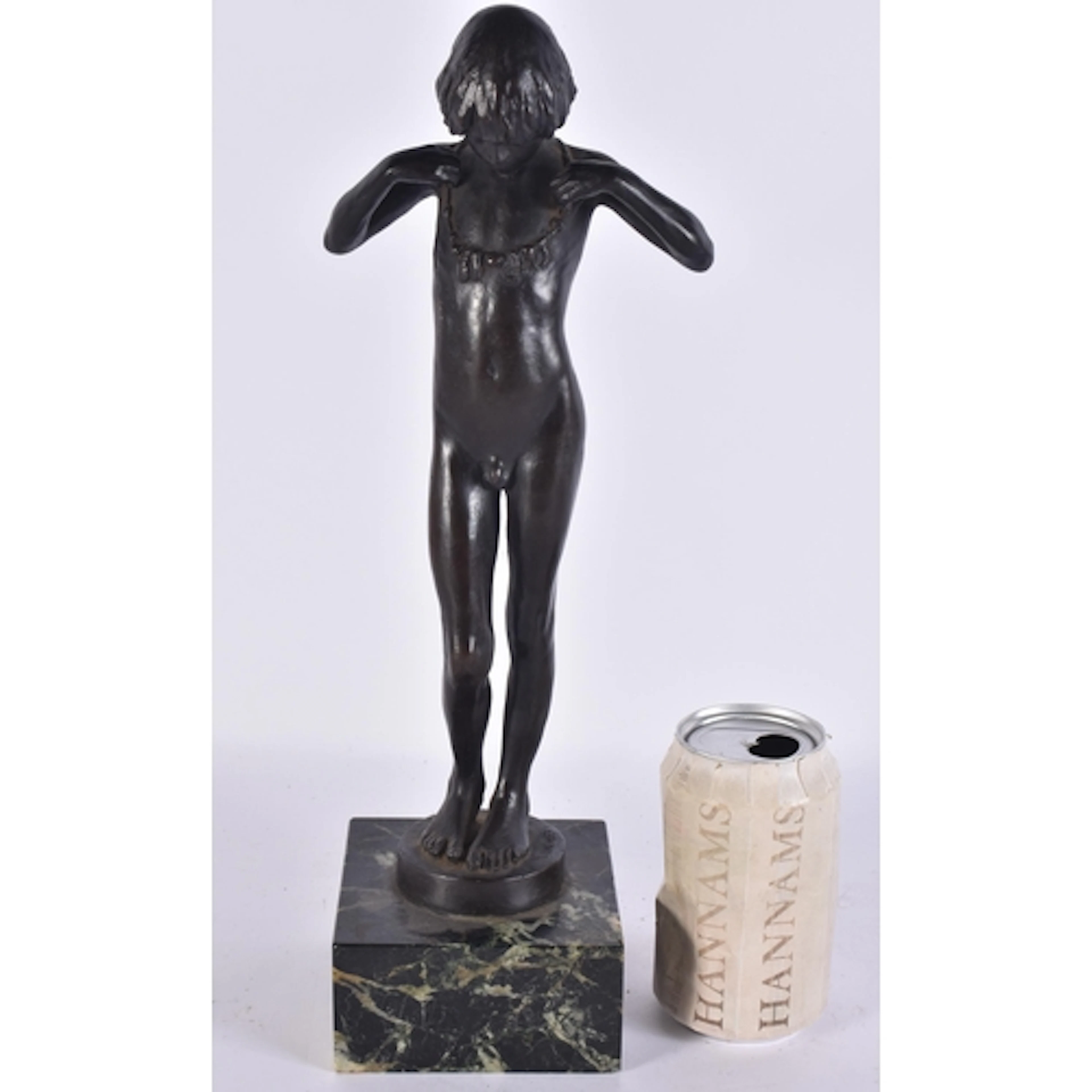 Ernest Leopold Sichel (1862-1941) Bronze, Standing male. 36 ...