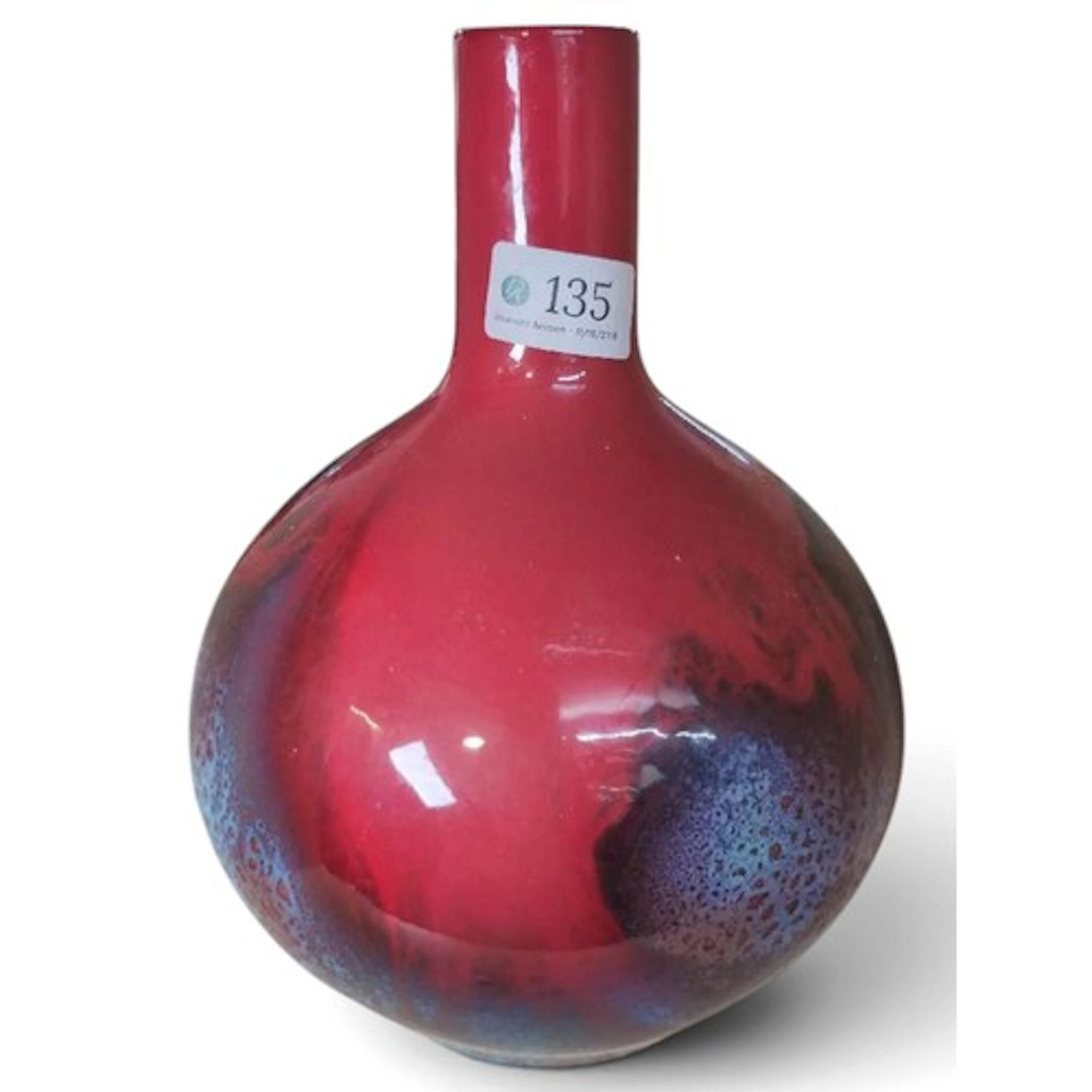 Royal Doulton globular flambé vase.