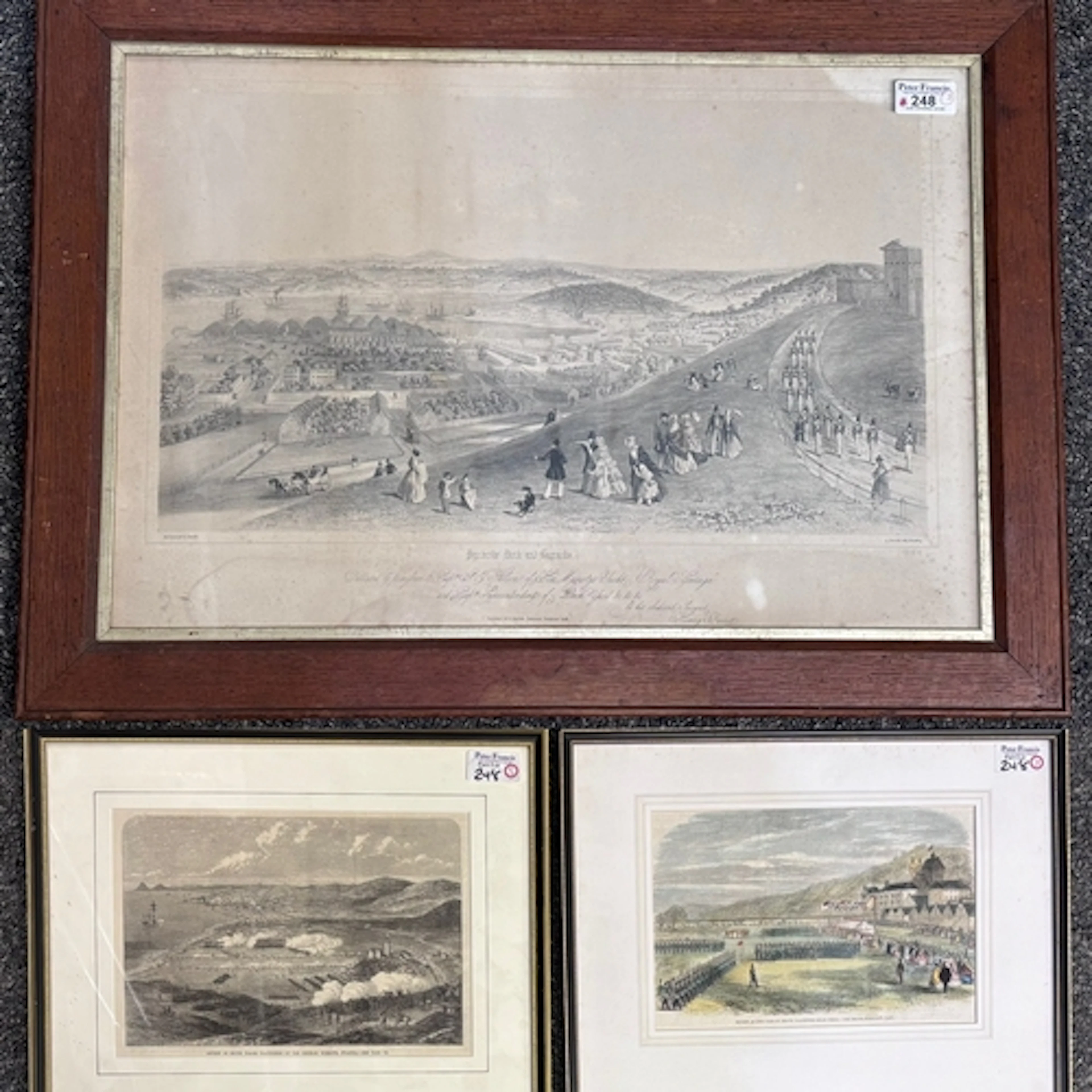 After Pocock, uncoloured lithograph 'Pembroke Dock and Barra...