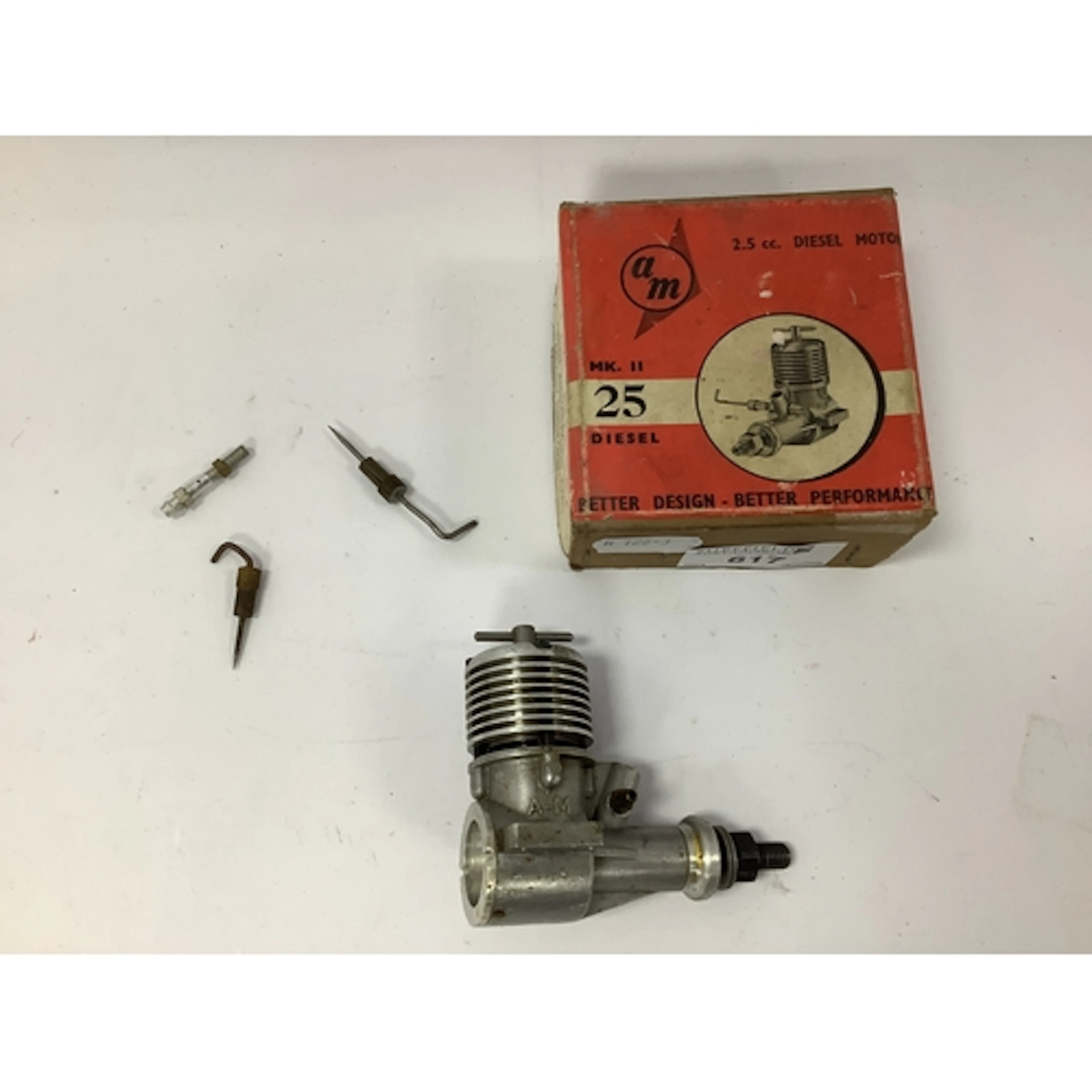 A Mk.II '25' Diesel Aero Engine. 2.5cc, untested, boxed.