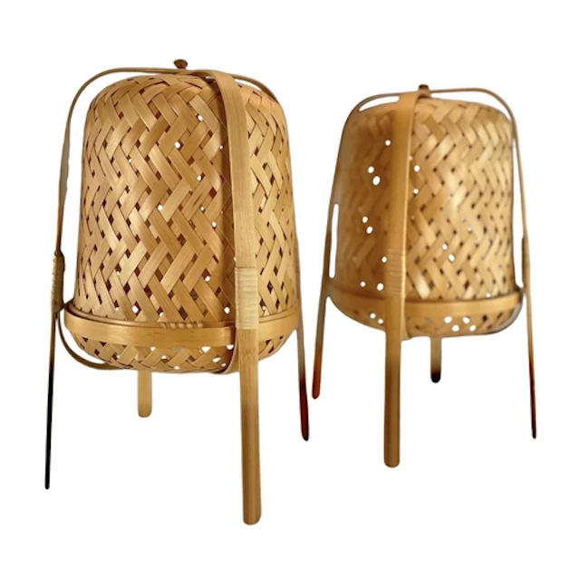 Ikea - Knixhult - a pair of modern designer bamboo table or ...