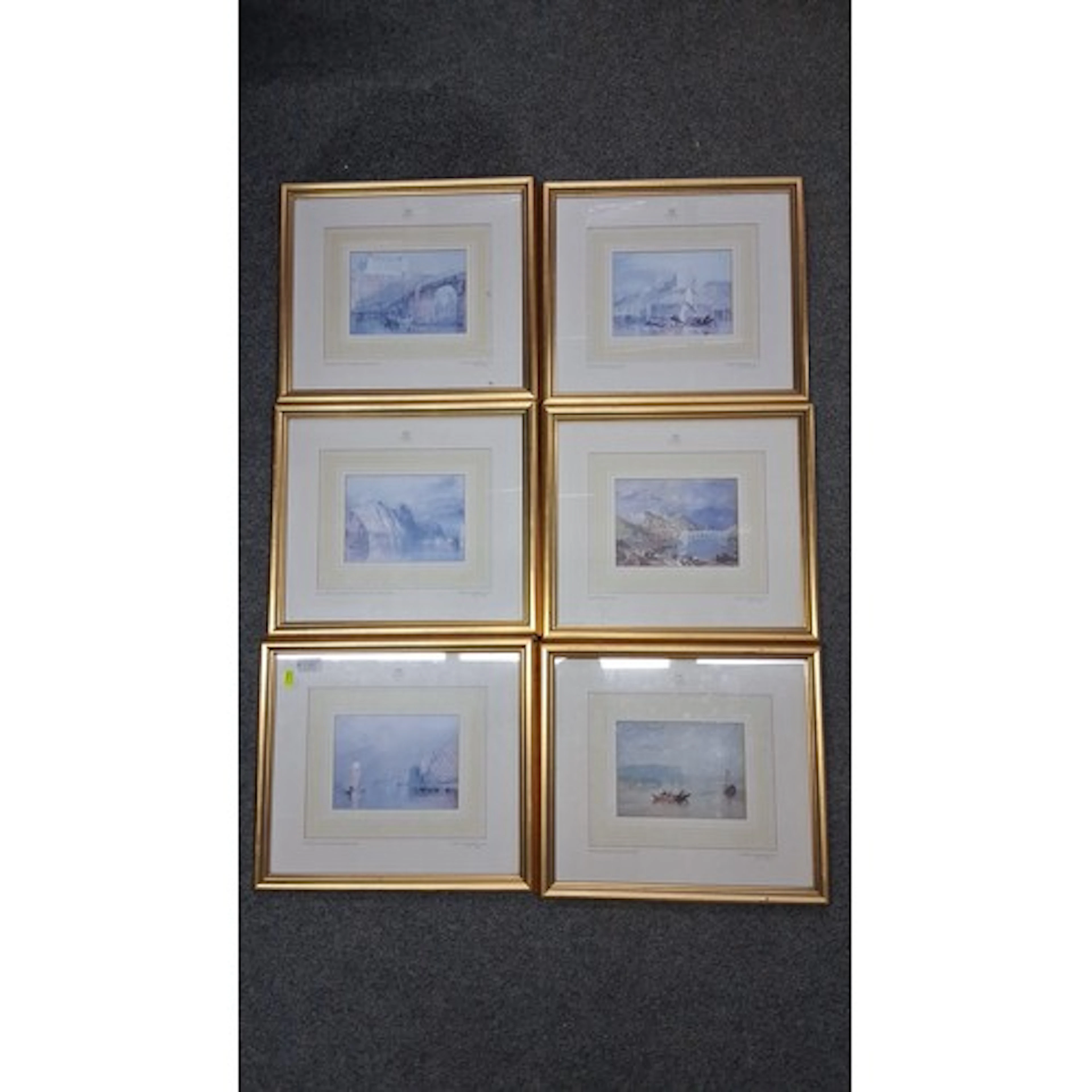 A group of gilt-framed prints after J.M.W. Turner, R.A., dep...