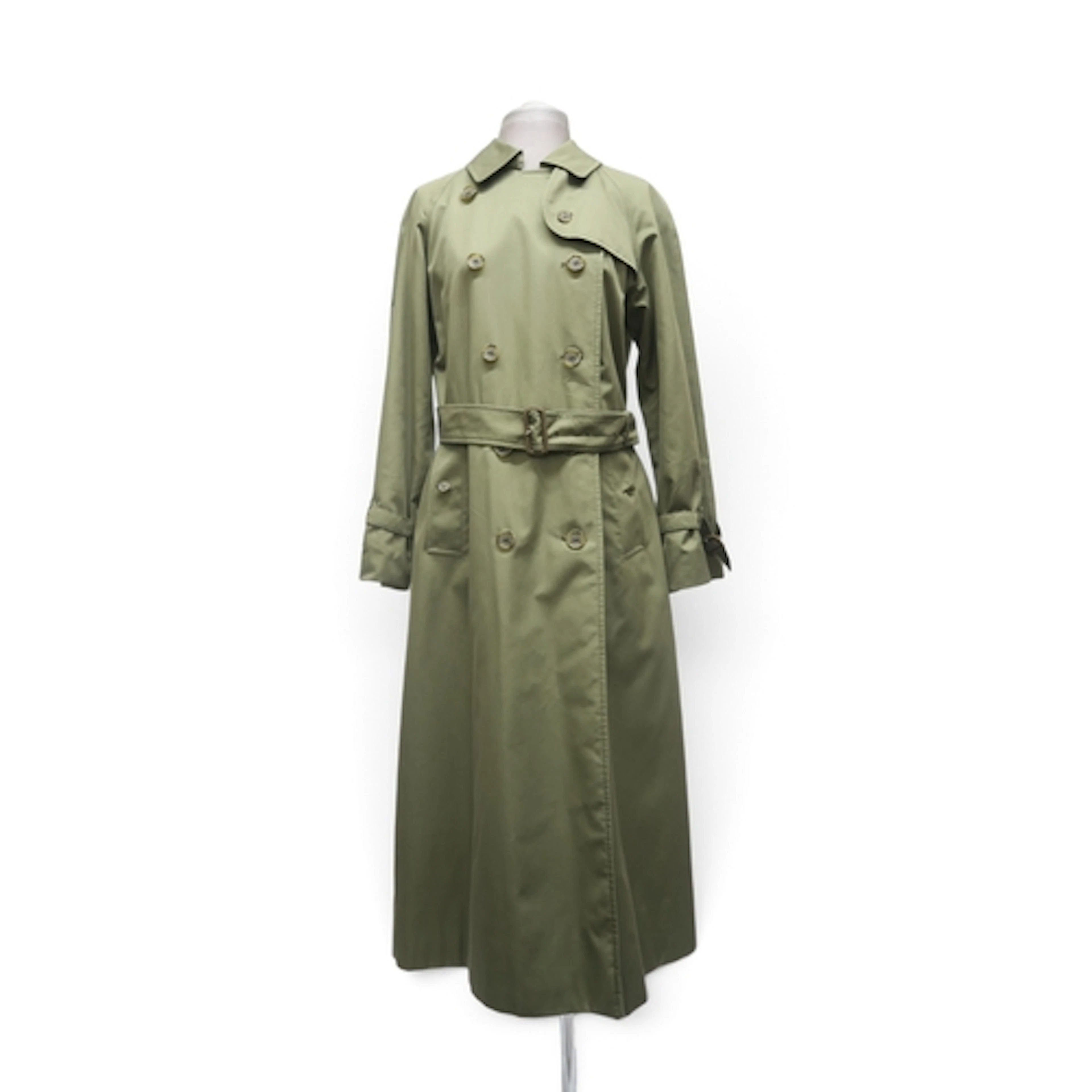 A vintage Burberry trench coat in khaki with nova check lini...