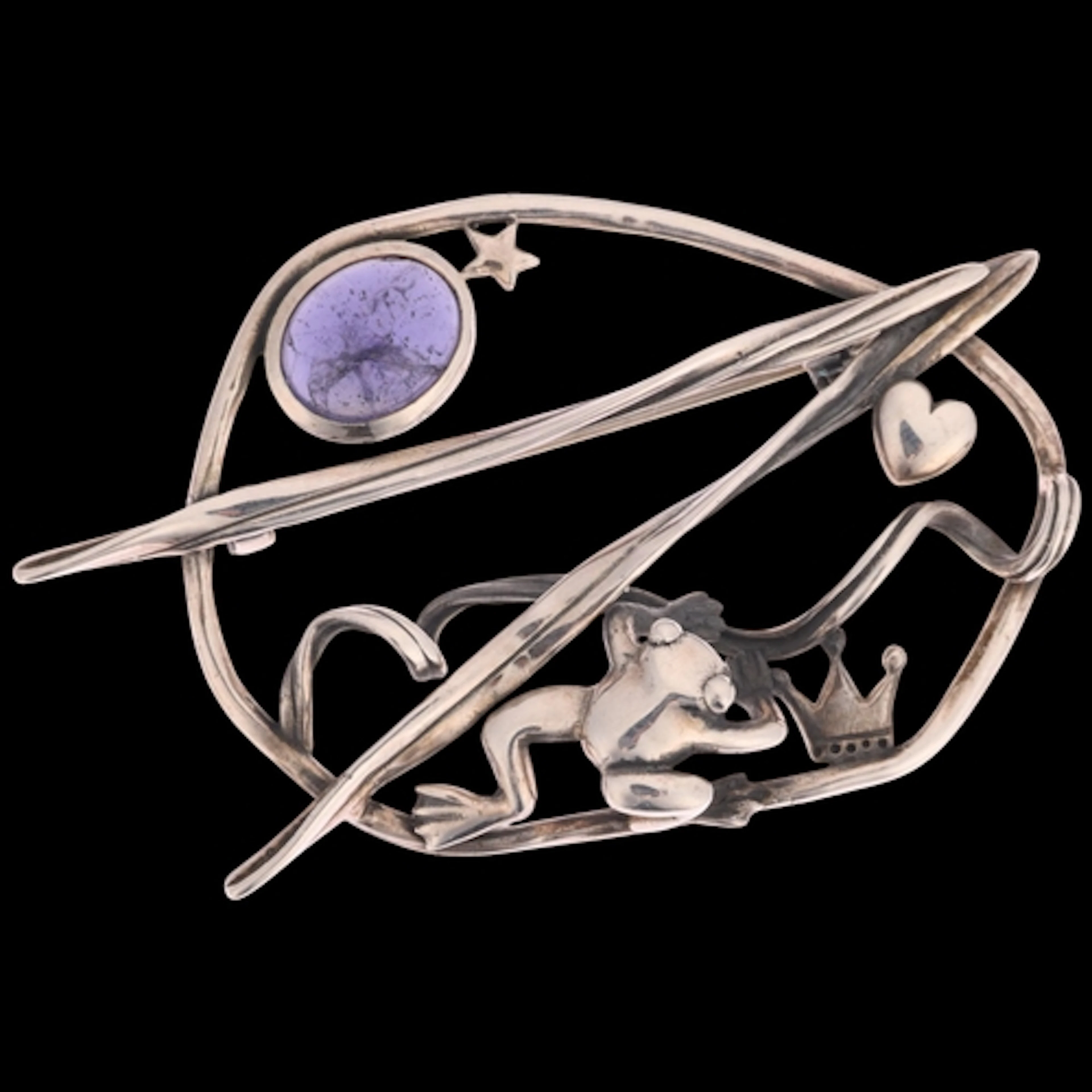 RICHARD AXEL BALLER - a Danish modernist sterling silver iol...