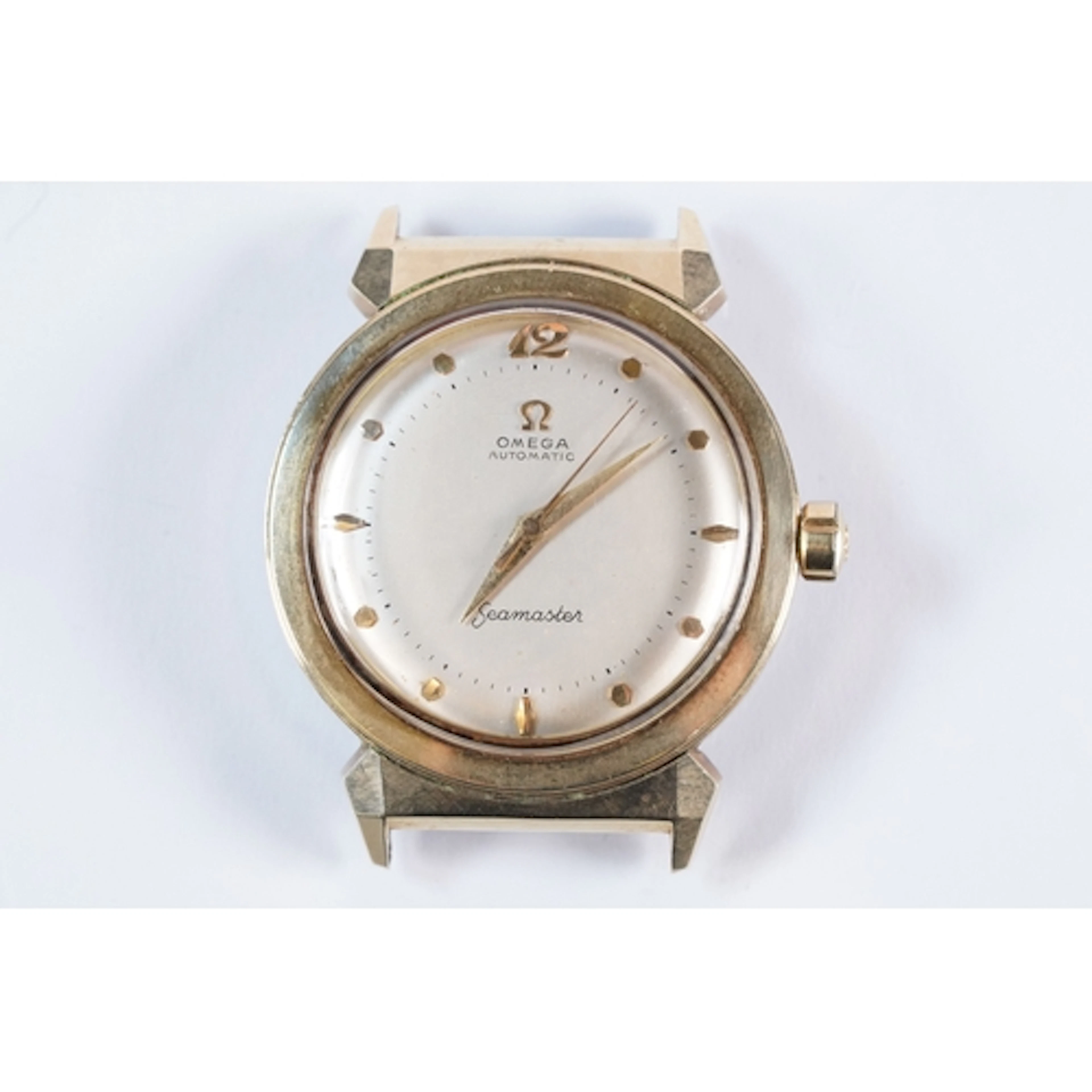 Omega Seamaster wrist watch. The watch having a gilt face wi...