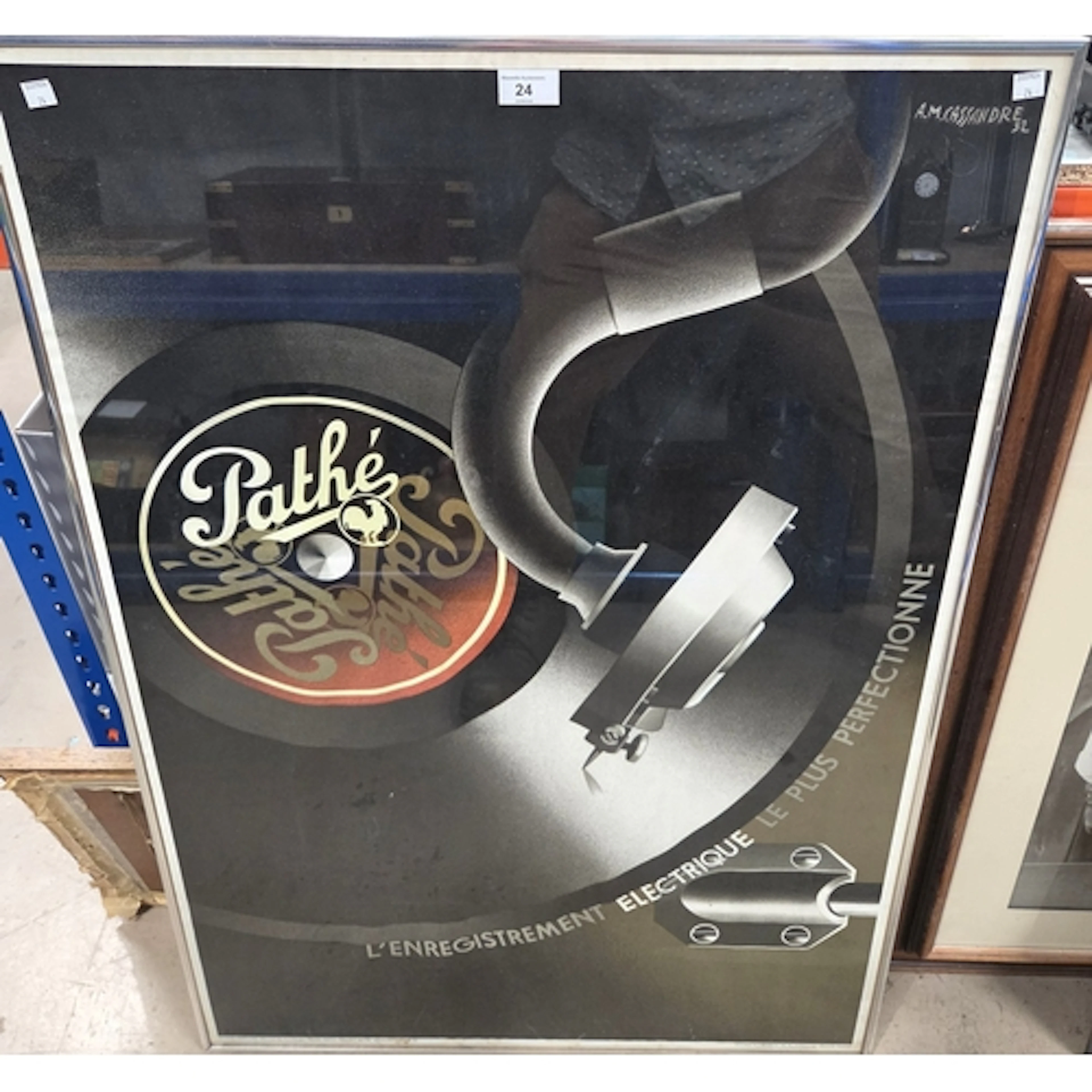 A Vintage Adolphe Mouron Cassandre, Pathe Record player Post...