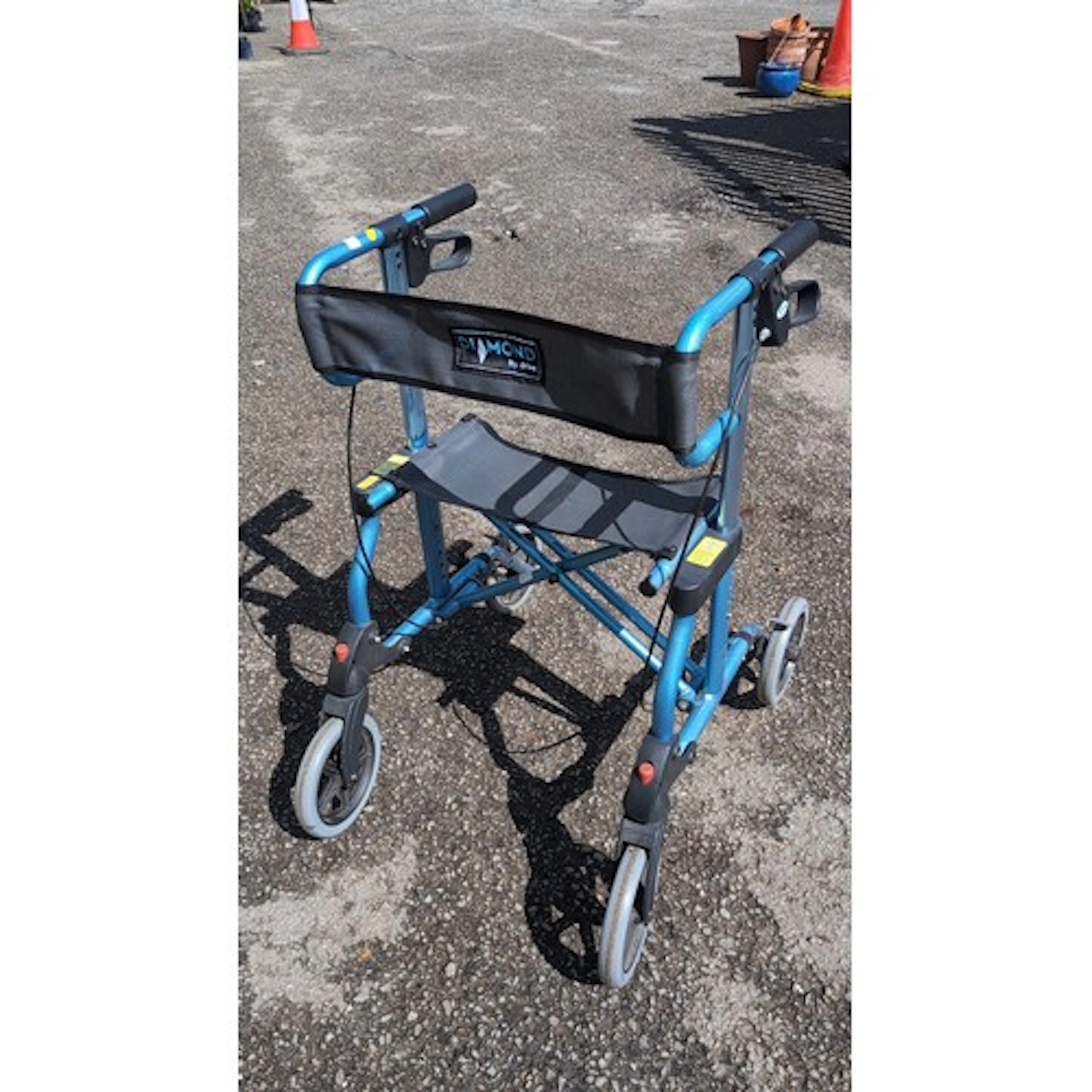 Drive 'Diamond' rollator walker, with metallic blue tubular ...