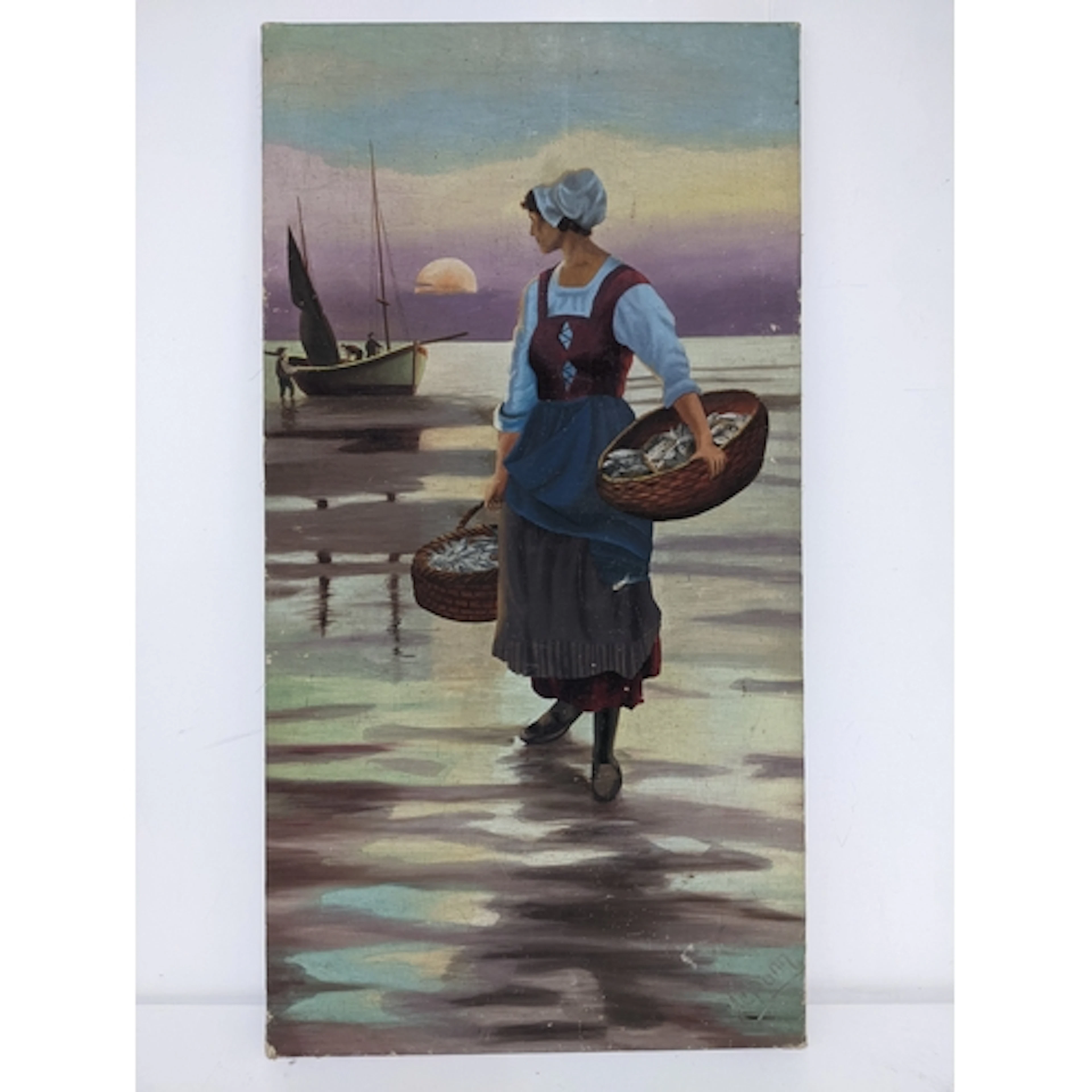 Meponn - "Florence" in Brittany, a study of a fisher woman c...