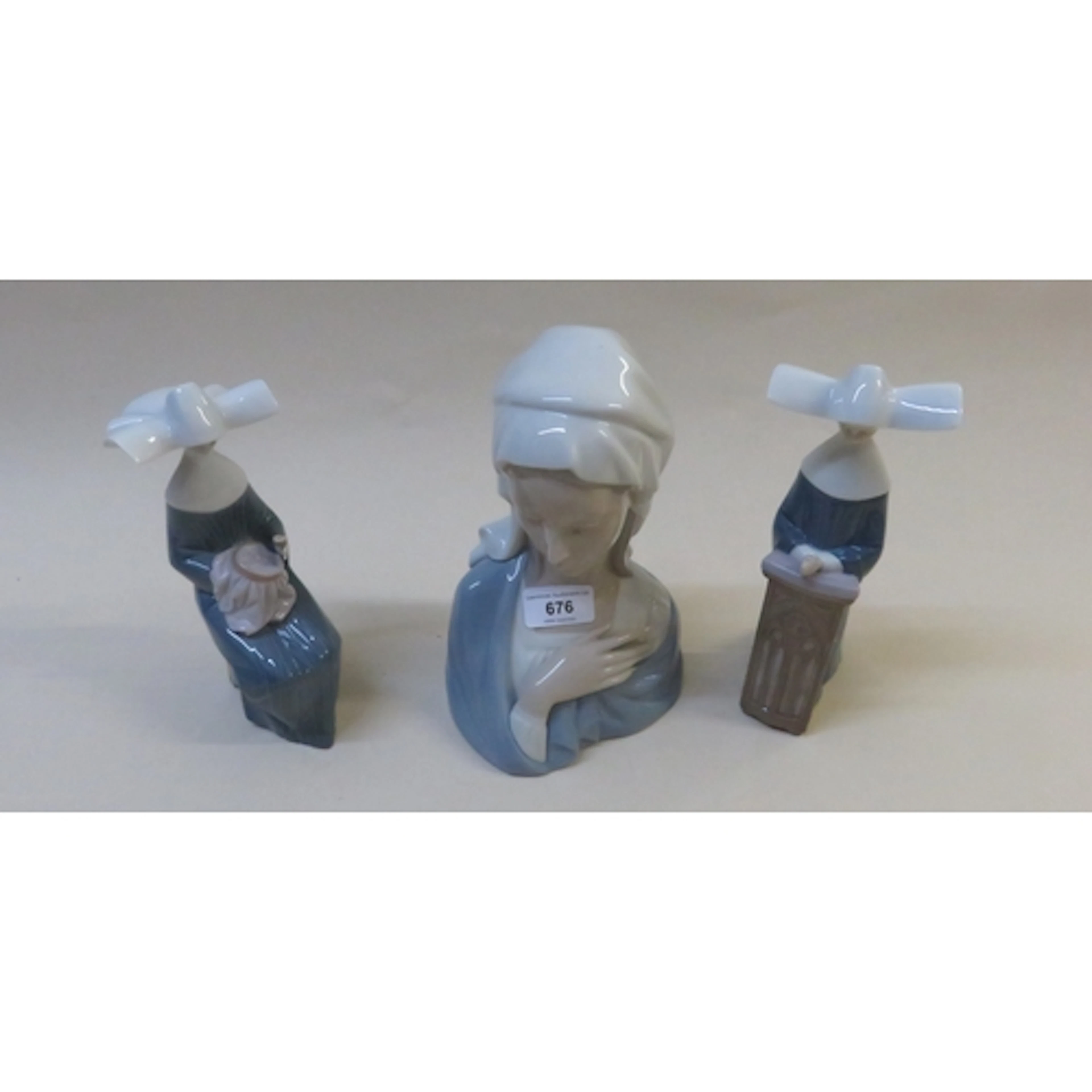 Lladro figure of the Madonna, No. 4649 and two Lladro figure...