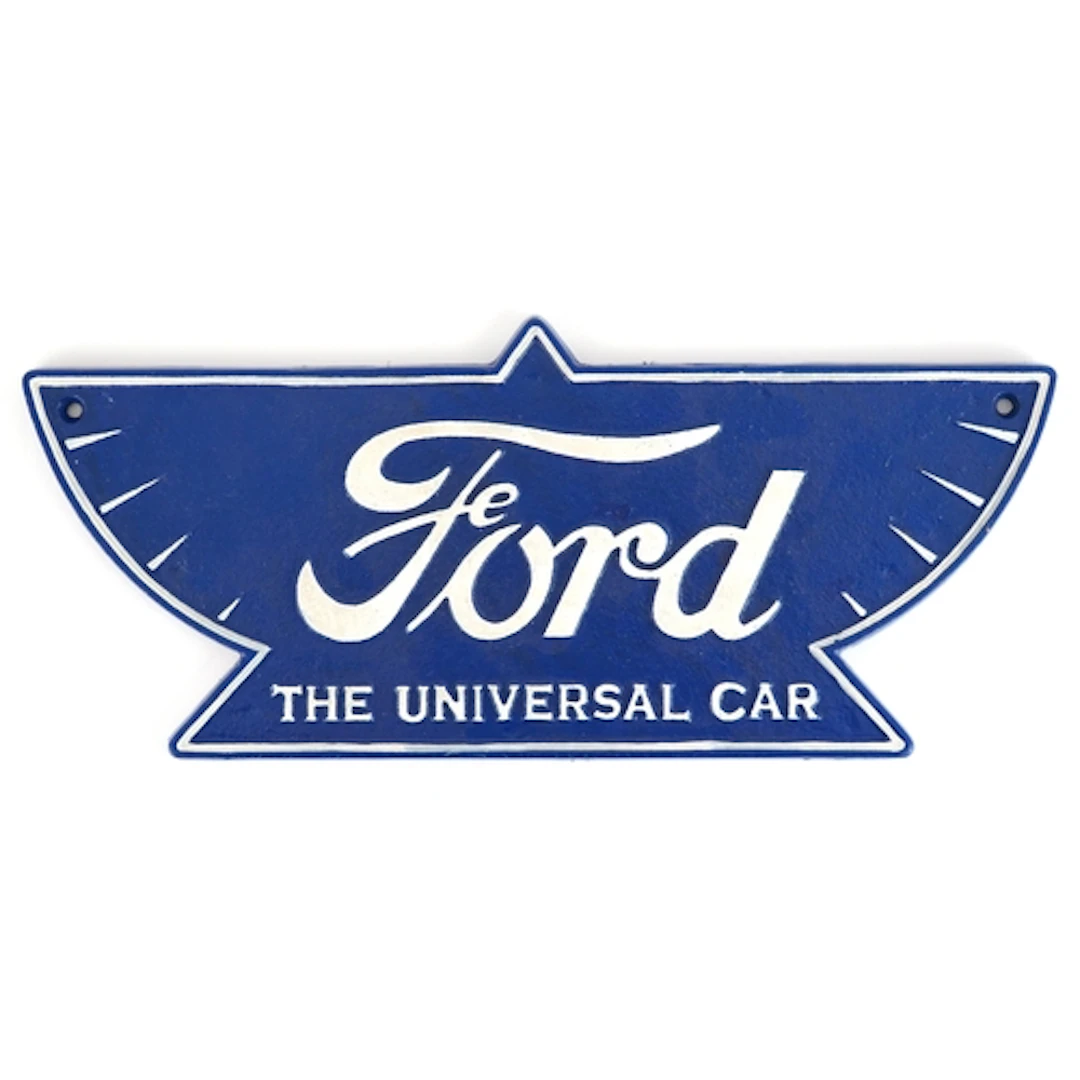 Painted cast iron Ford - The Universal Car advertising sign,...