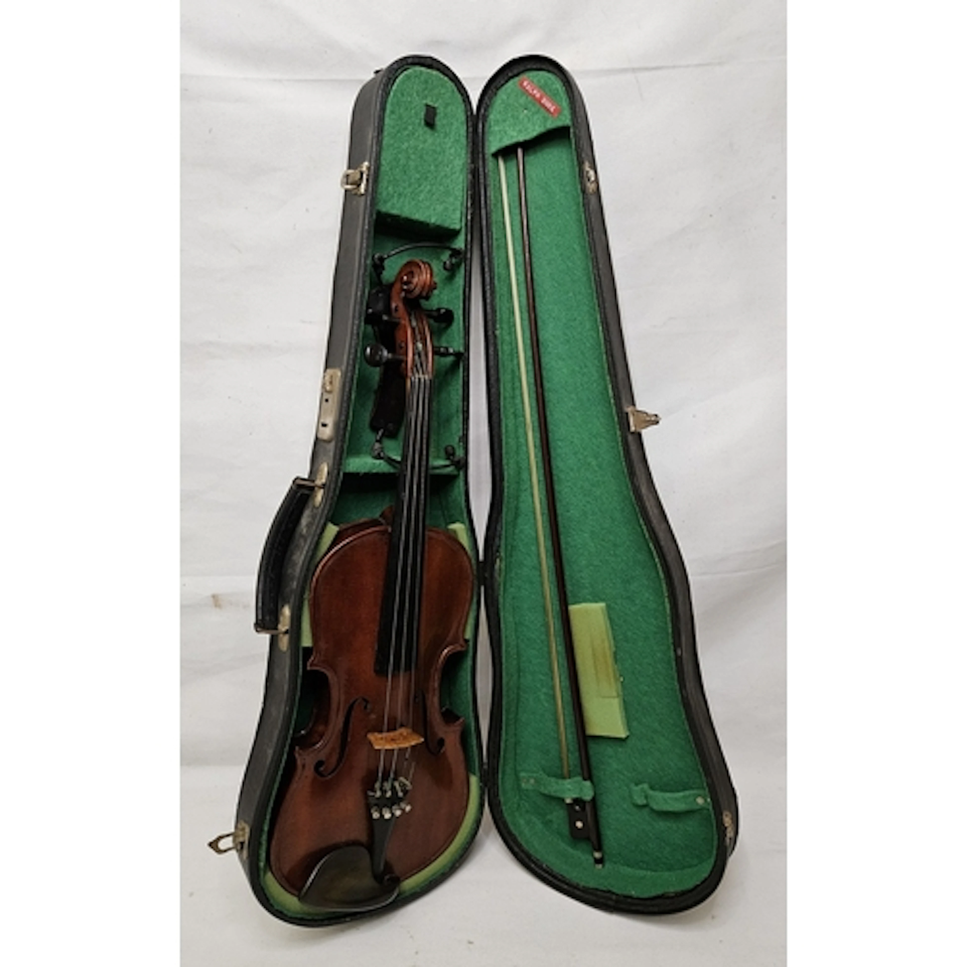 Violin (no IDs) in Hard Case with bow & shoulder rest marked...