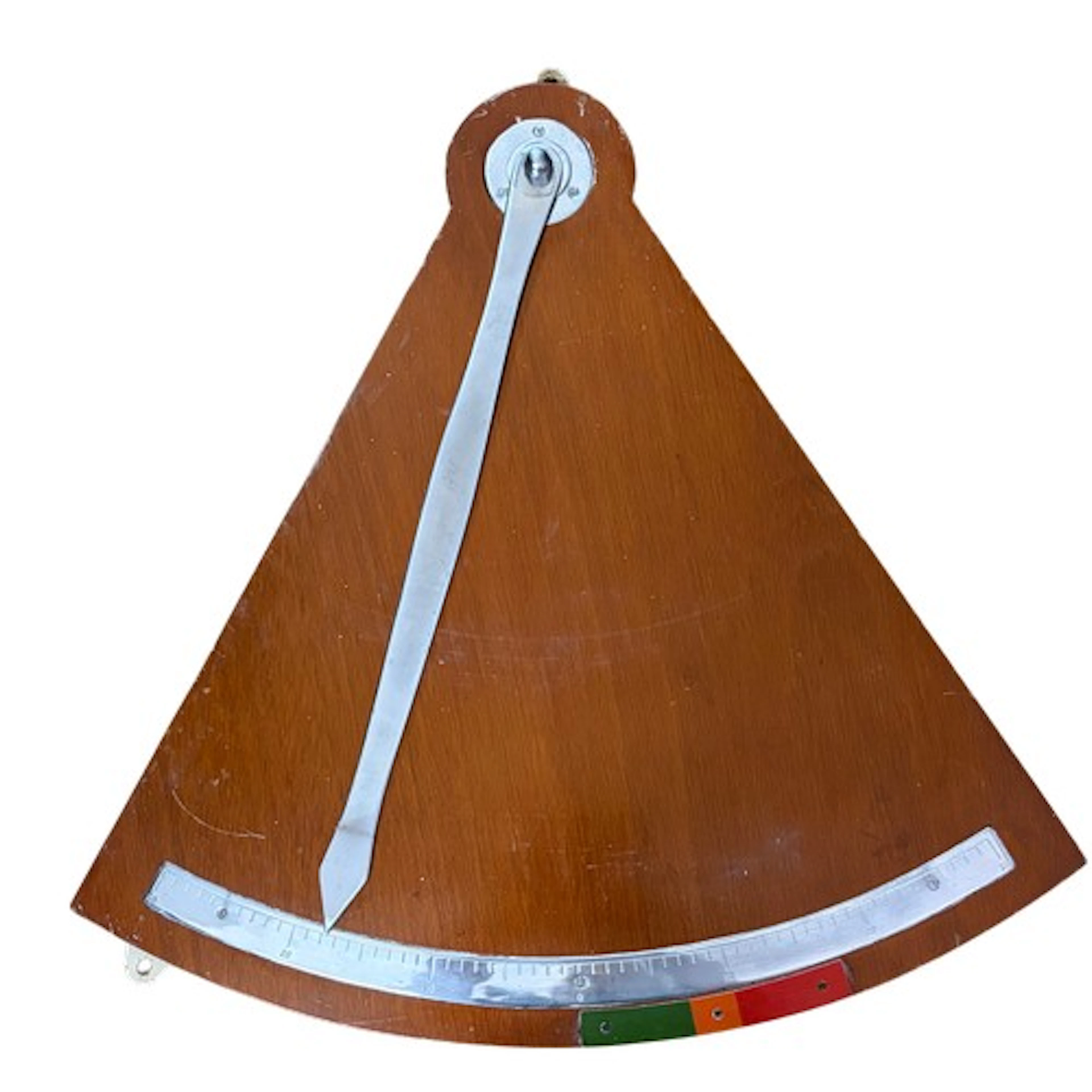 Vintage pendulum clinometer, used to measure the roll on a s...