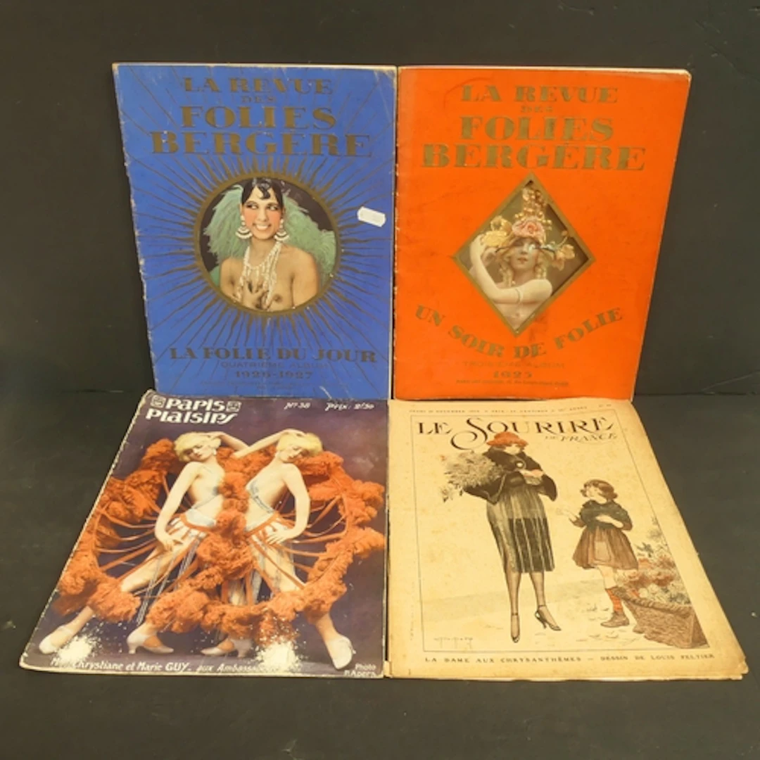 La Revue Des Folies Bergere - two 1920s theatrical magazines...