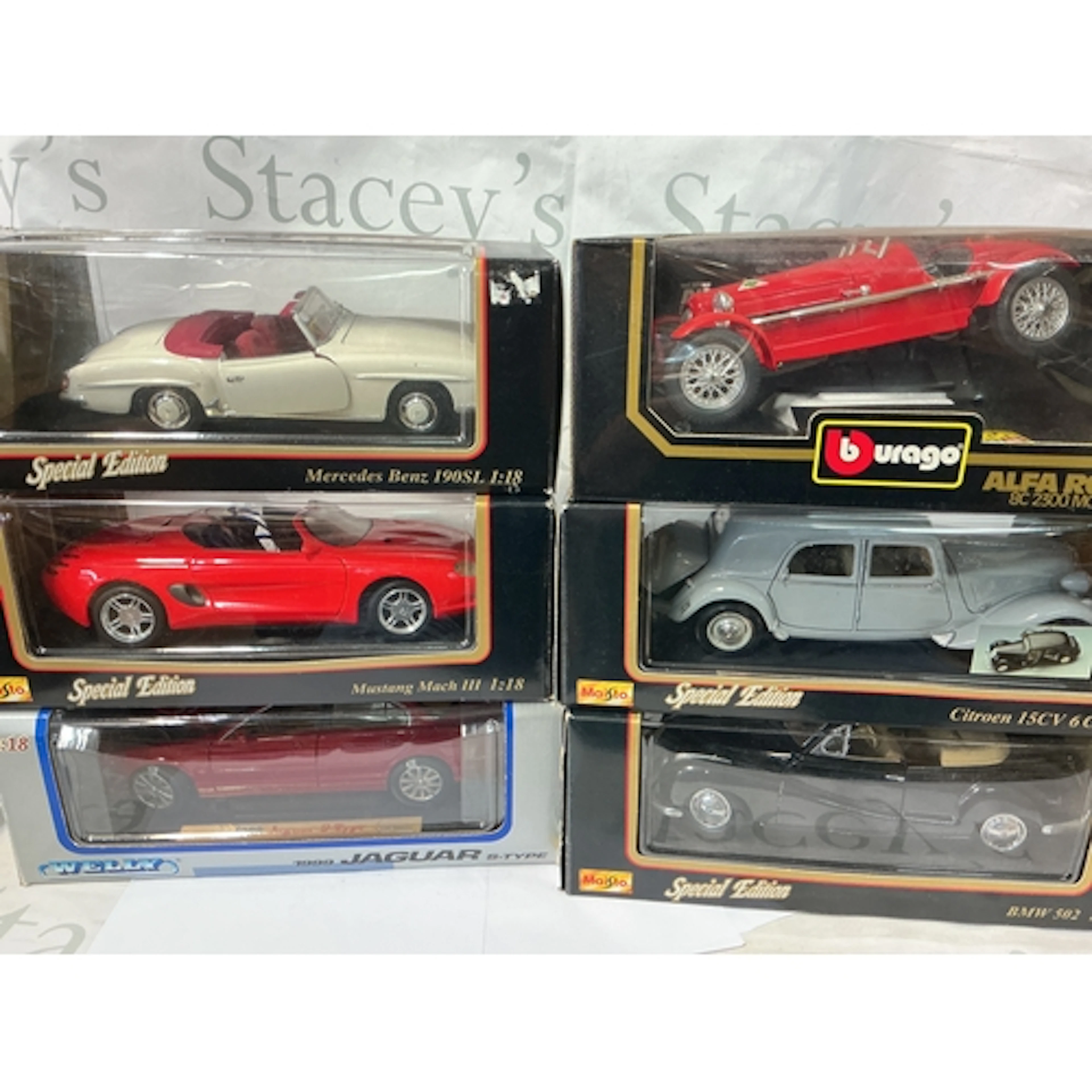 A Collection Of 6 Boxed Maisto, Burago And Welly 1/18 Scale ...