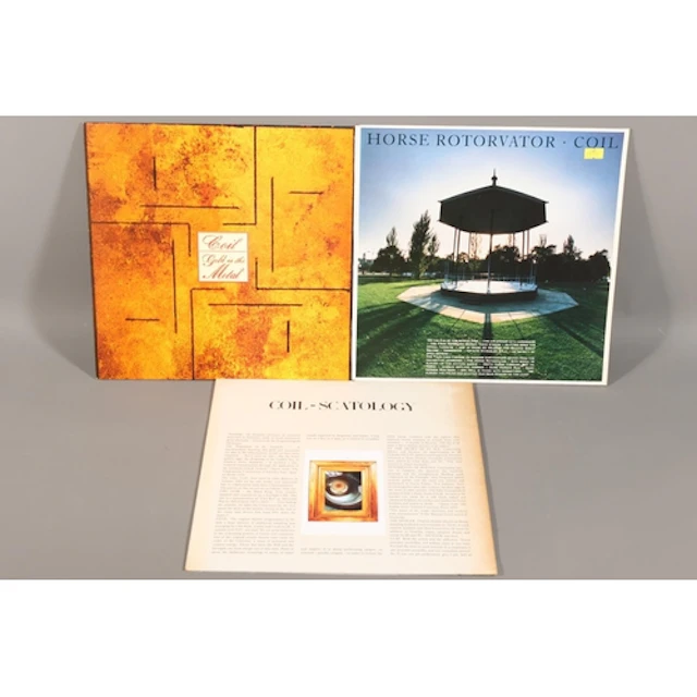 Coil Scatology vinyl record with postcard to the front and t...