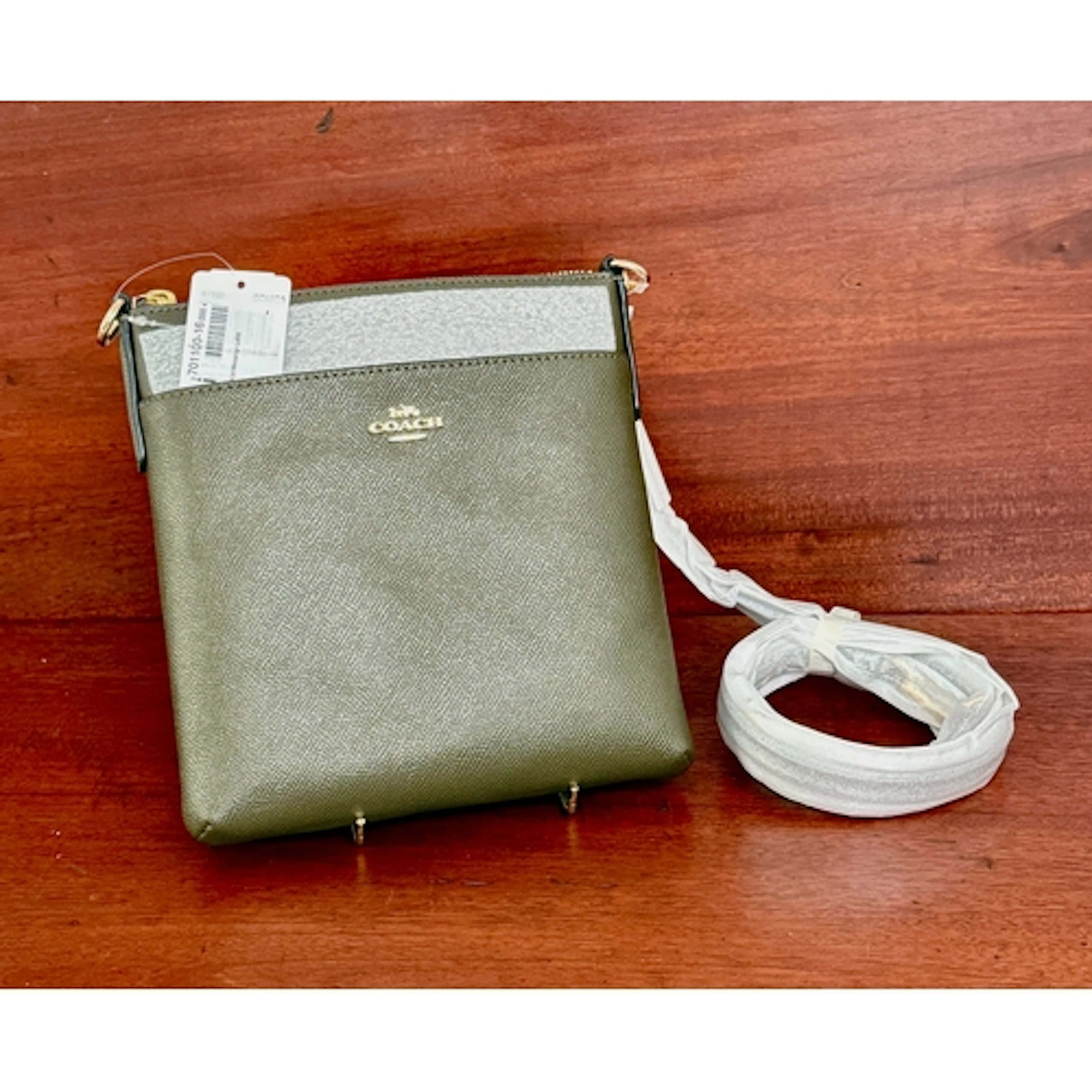 Coach Kitt Messenger 26 crossbody bag - crossgrain Moss leat...