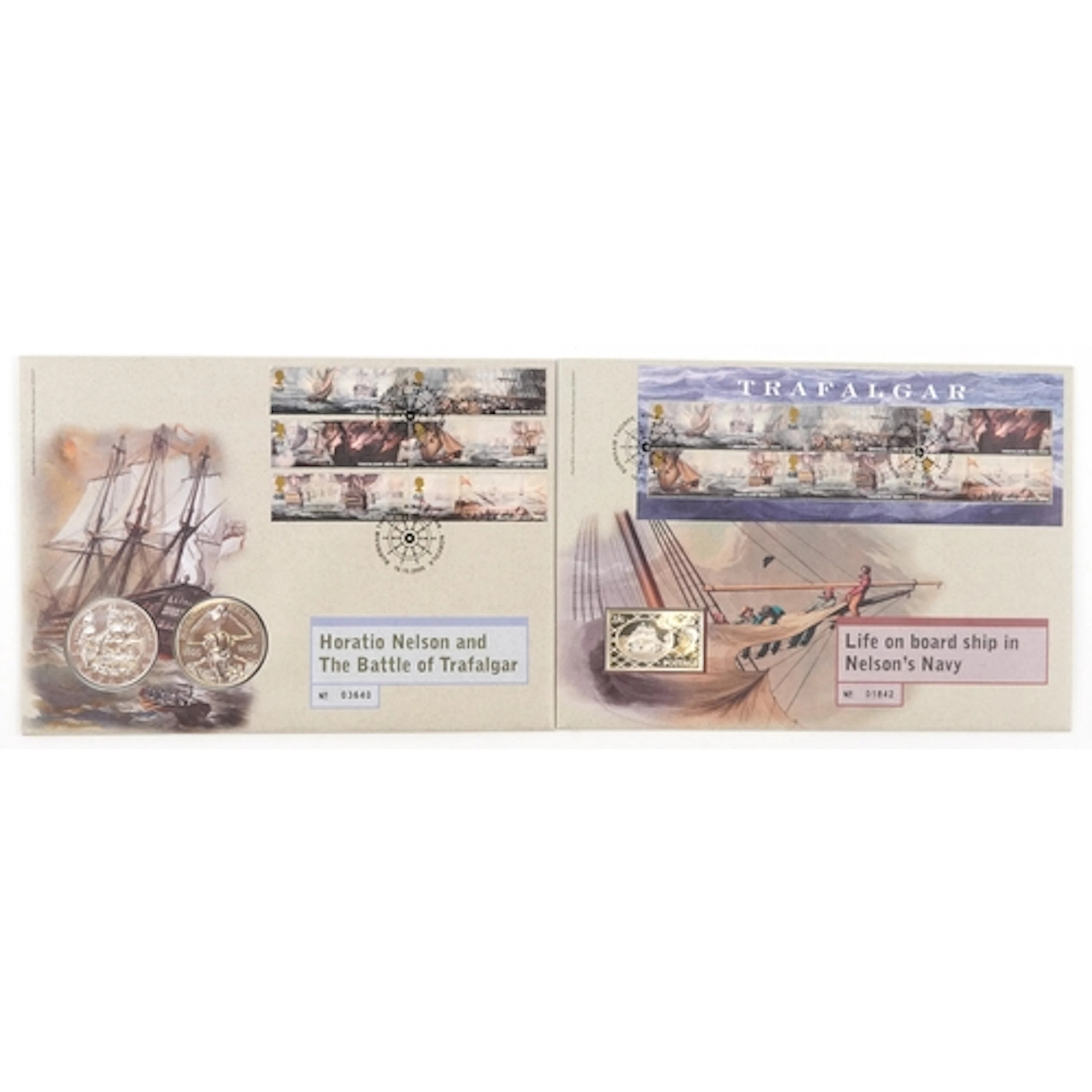 The Bicentenary of the Battle of Trafalgar coin covers compr...