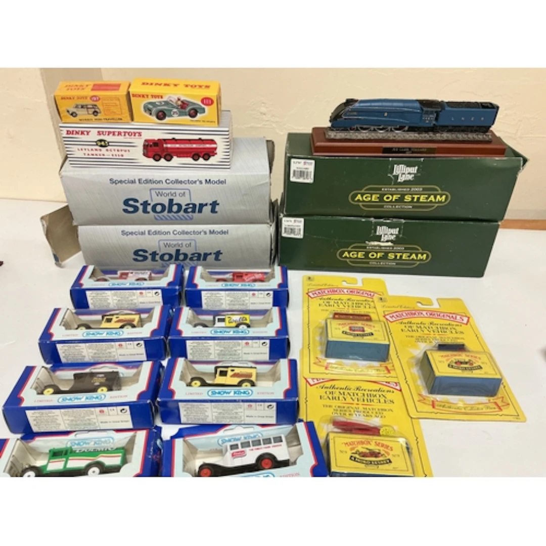 A Collection Of Boxed Diecast Plus 2 Static Locomotives.