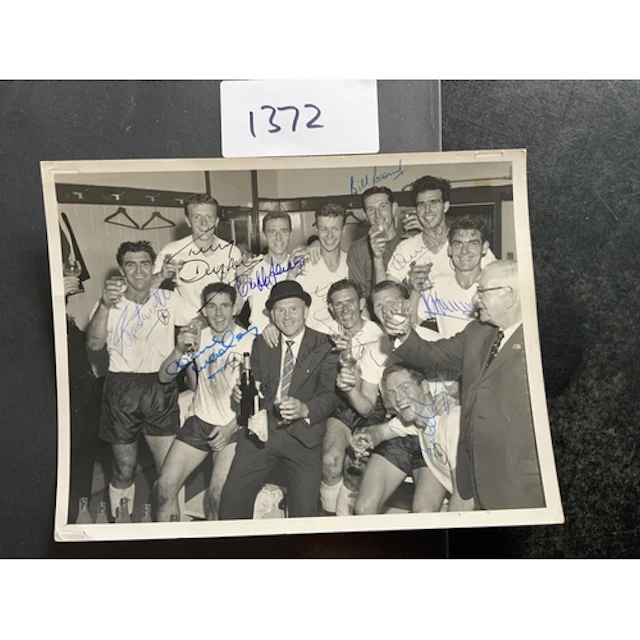 Tottenham Double Season Signed Football Press Photo: 8 x 6 i...