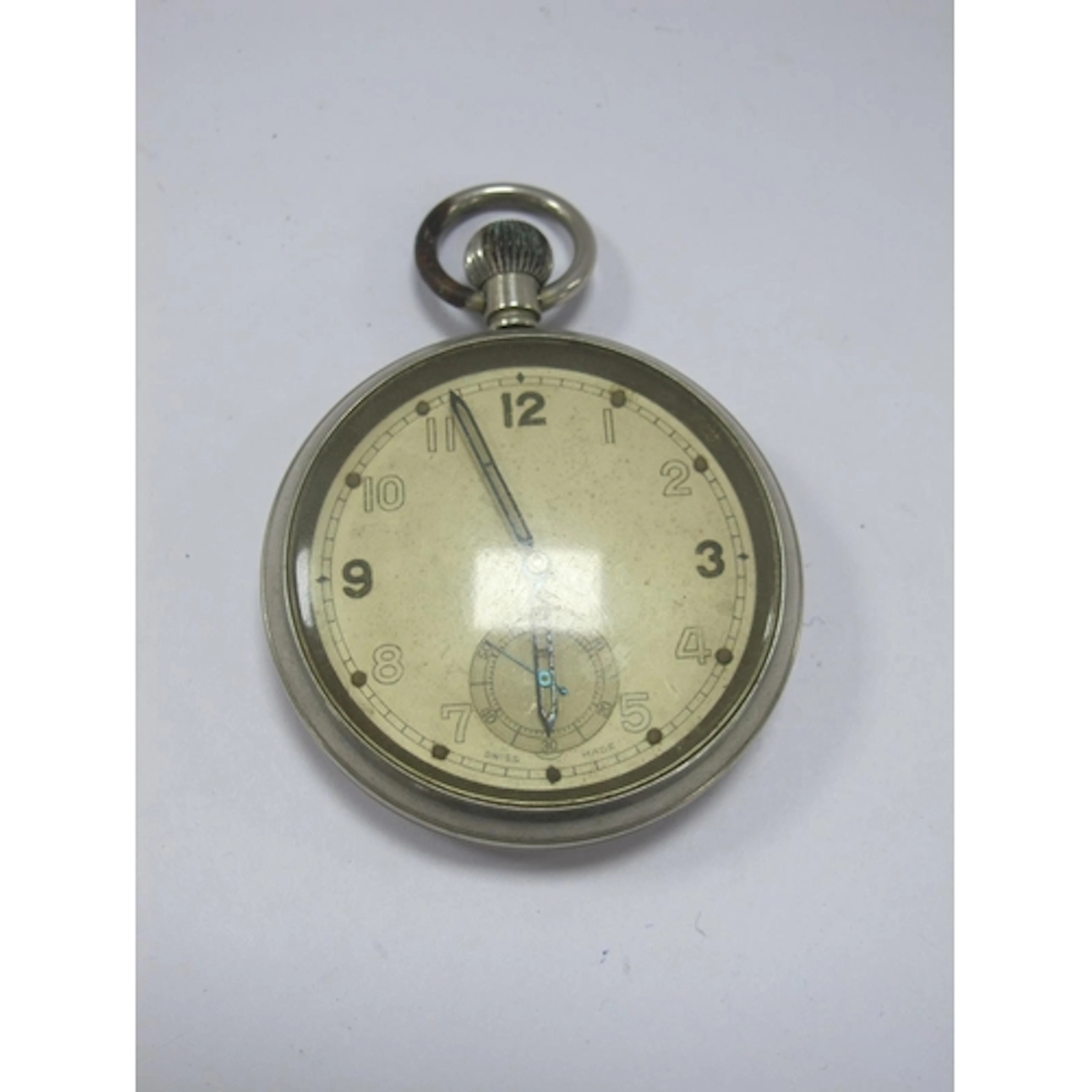 WWII British Air Ministry Pocket Watch, case back features K...