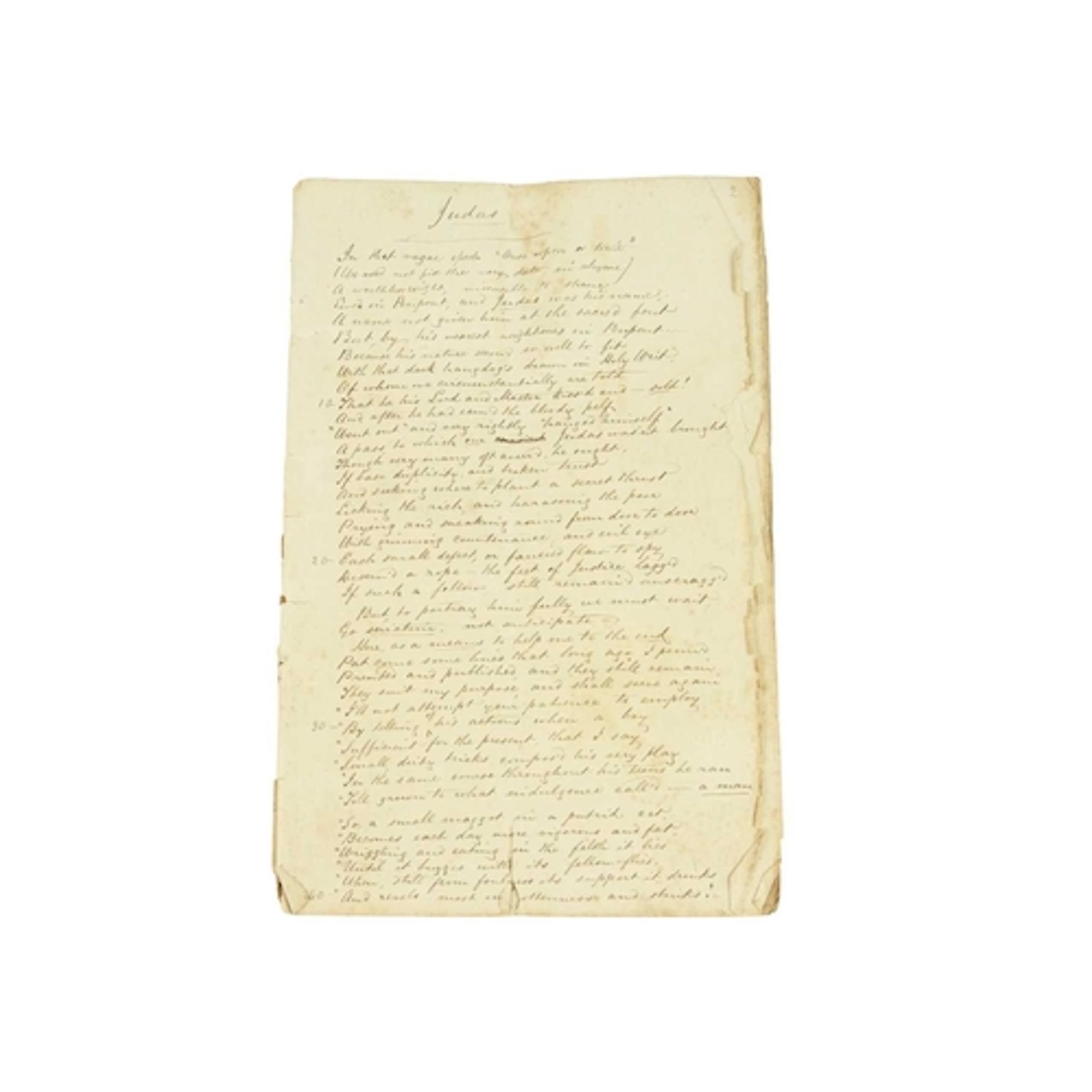 (Manuscript) Judas of Penpont A 19th Century MS satirical po...