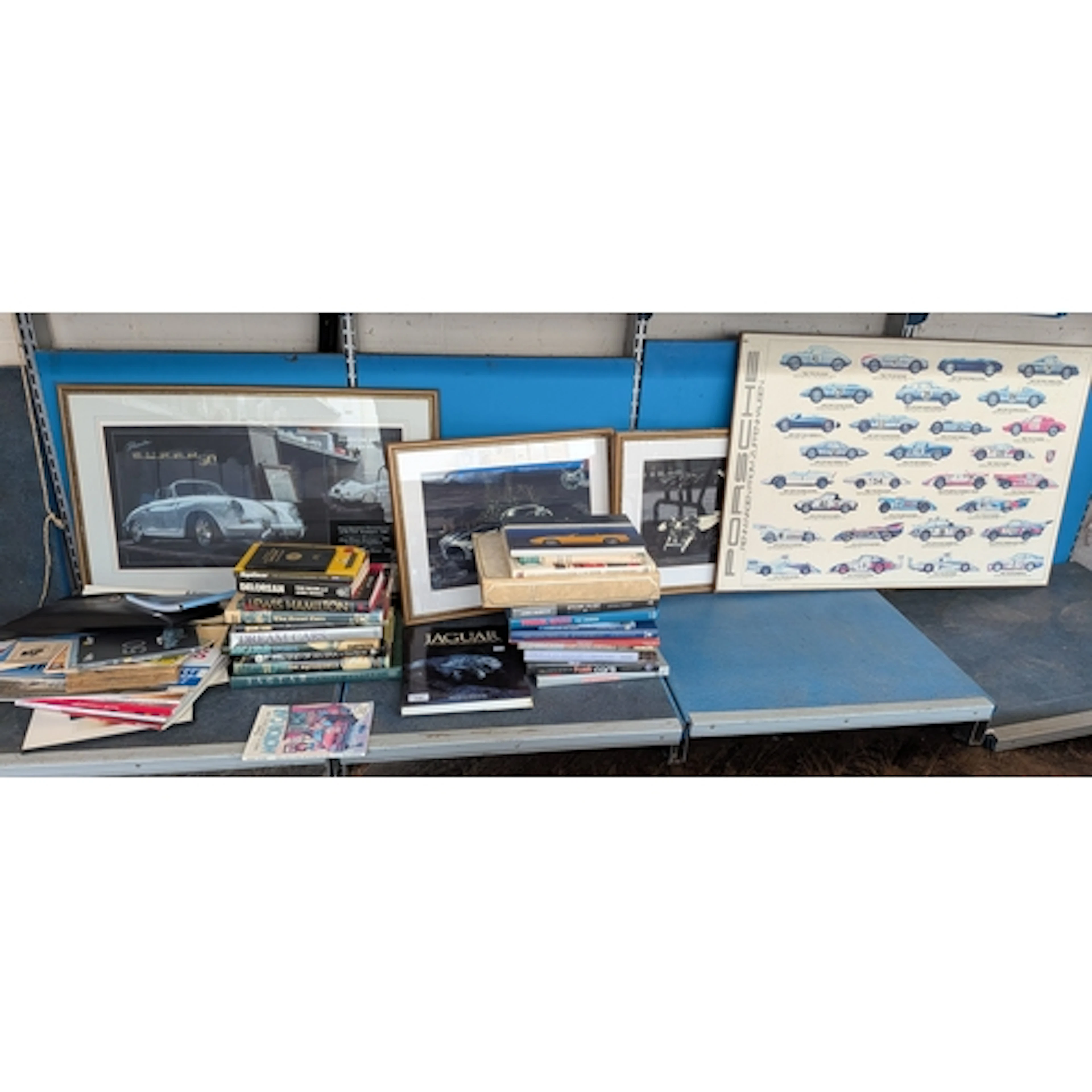 A large collection of hardback and other car and sports car ...