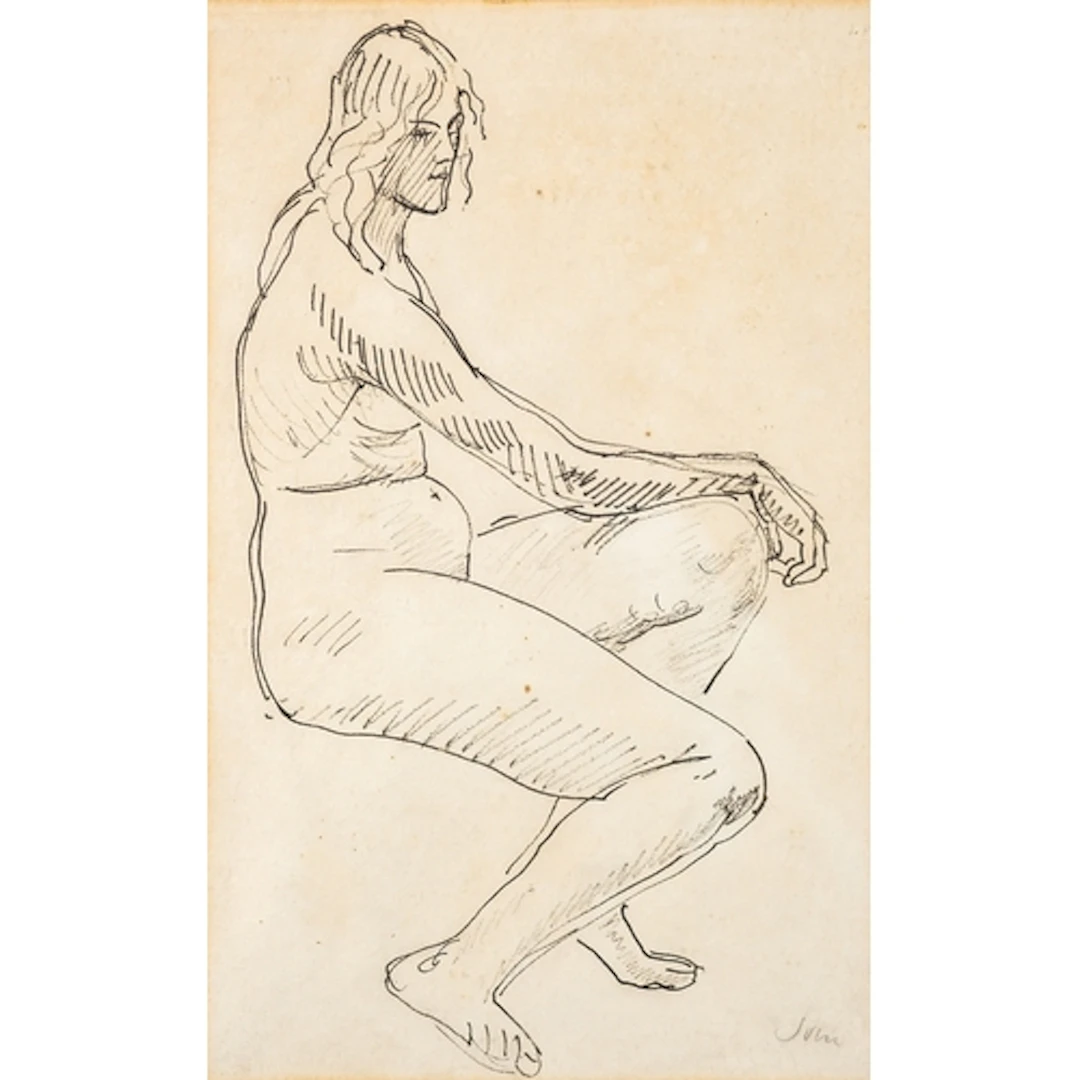 * Augustus John (British, 1878-1961) - Nude female study - ...