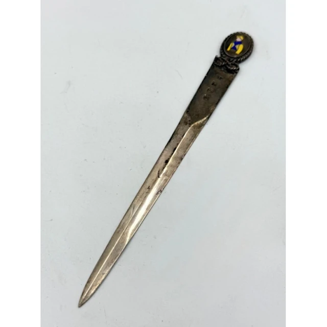 Horse Racing Memorabila: A hallmarked silver letter opener b...